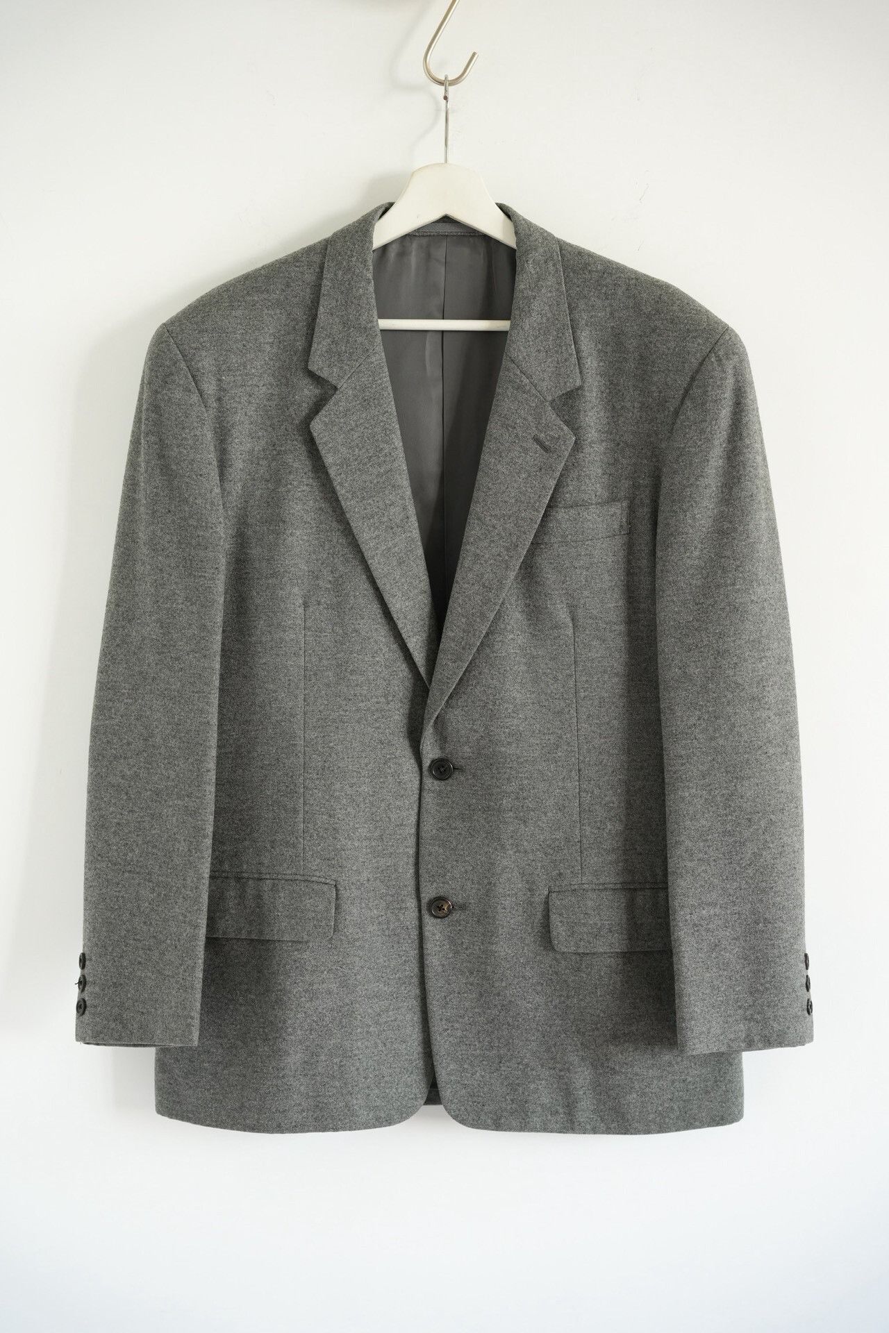 Y's for Men Yohji Yamamoto 90s Gray Wool Suit Jacket Size US M / EU 48-50 / 2 - 1 Thumbnail