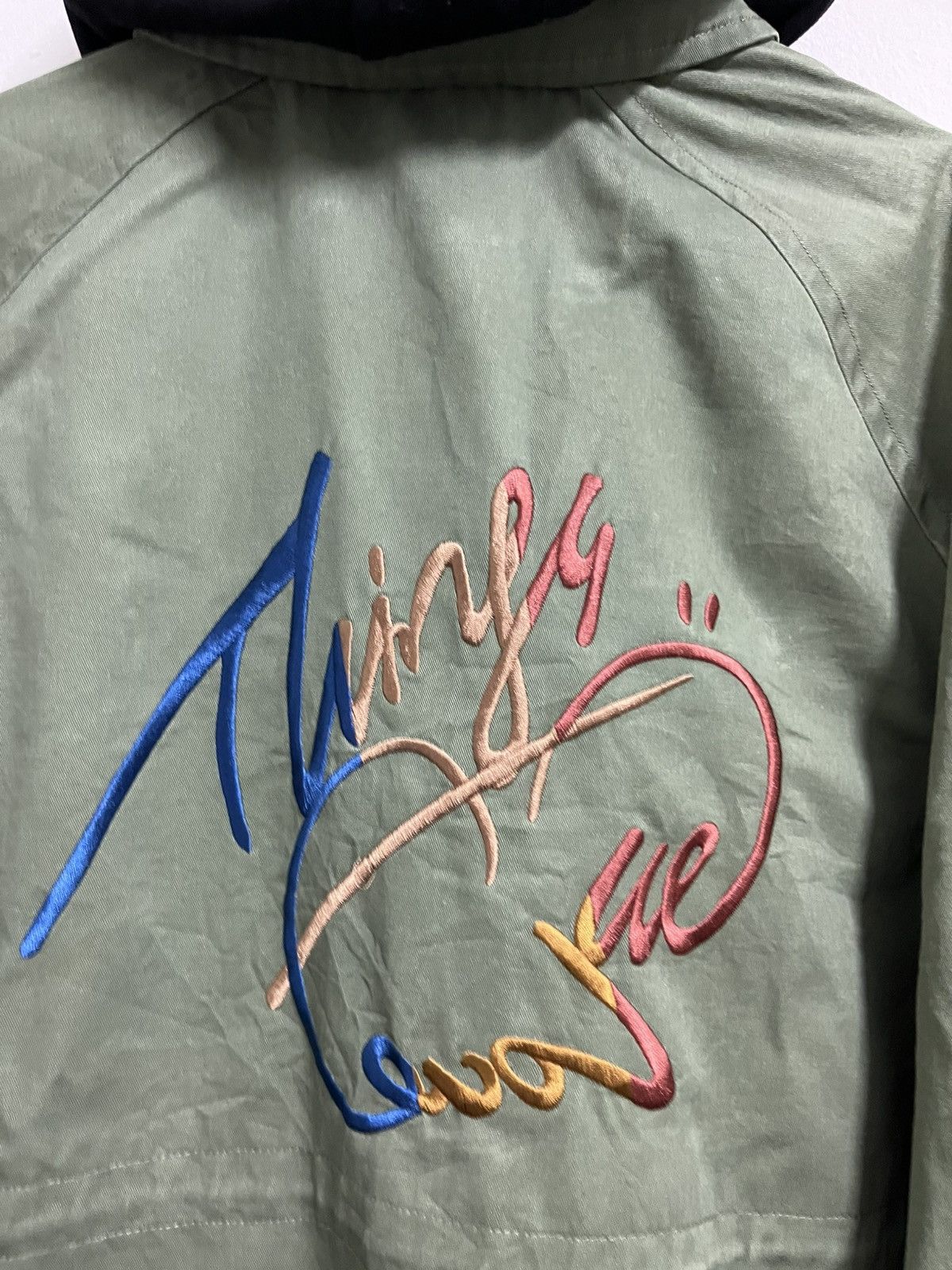 If Six Was Nine 🔥a.t green Good Vibes Embroidered Army Inspired Jackets Size US L / EU 52-54 / 3 - 4 Thumbnail