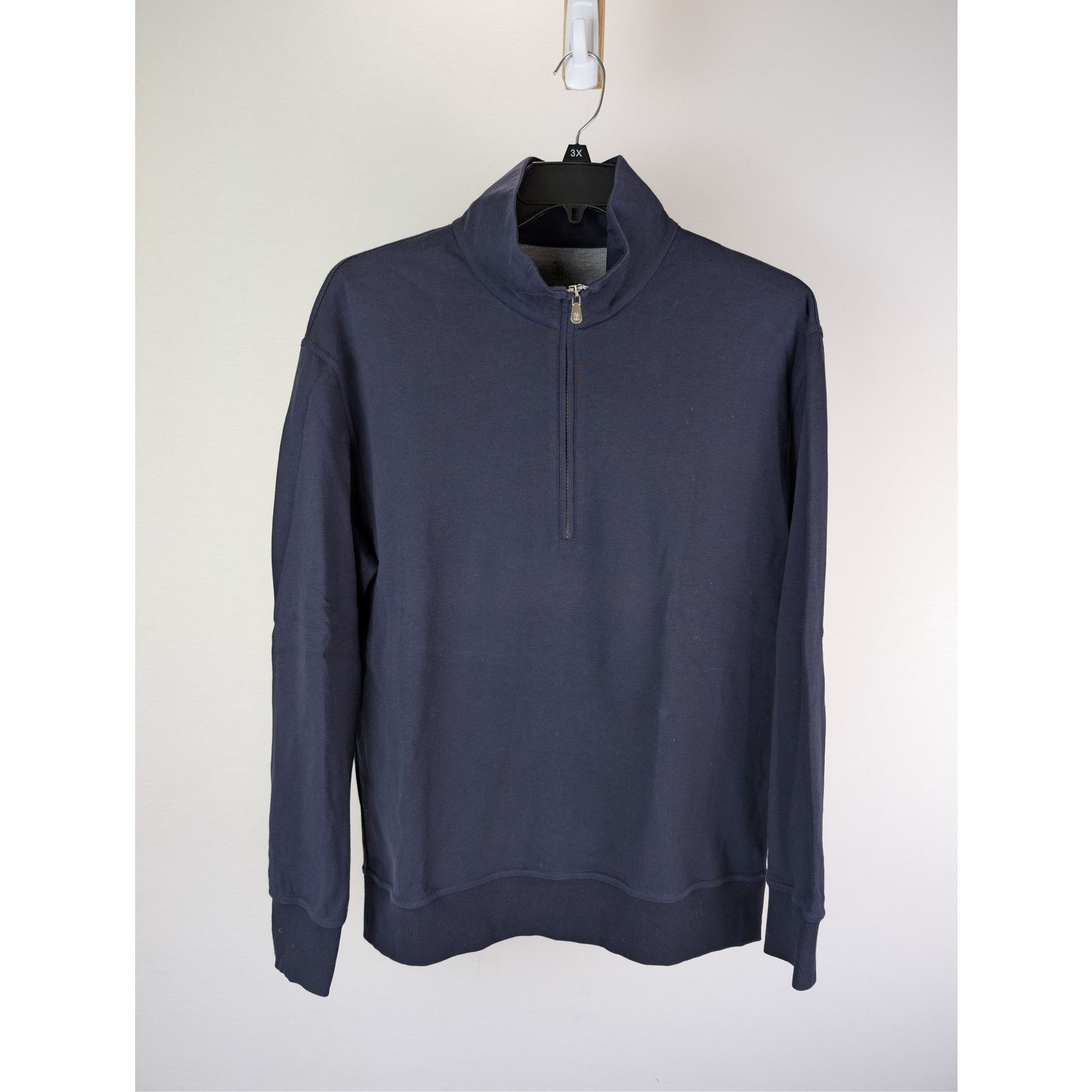 Brunello Cucinelli o1rshd1 cc20 Hi-Neck Zipper Sweatshirt in Blue Size US M / EU 48-50 / 2 - 8 Thumbnail