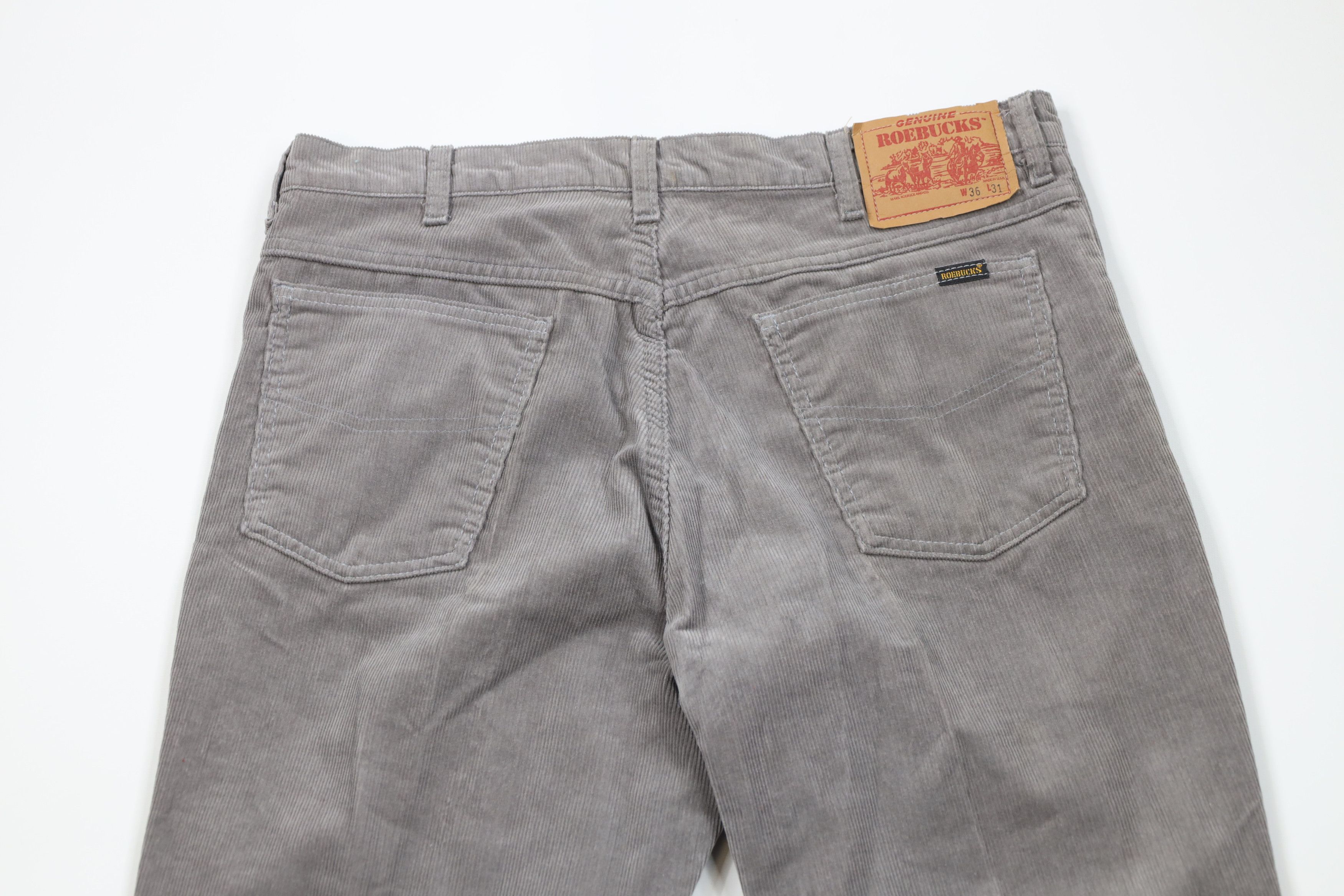 Vintage Vintage 90s Streetwear Wide Leg Corduroy Pants Gray USA Size US 36 / EU 52 - 10 Thumbnail