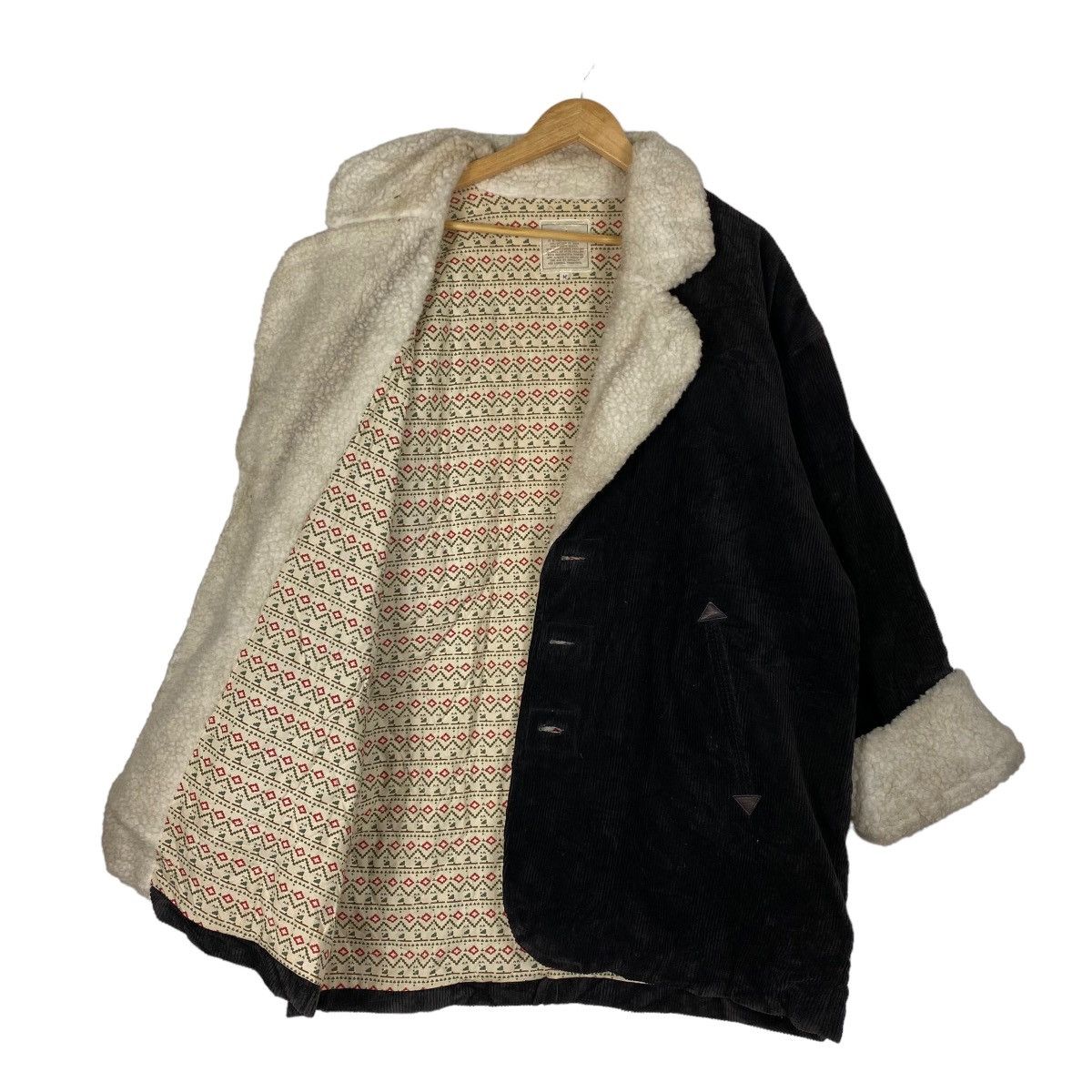 Japanese Brand Elafree Sherpa Winter Button Coat Jacket Size US L / EU 52-54 / 3 - 9 Thumbnail