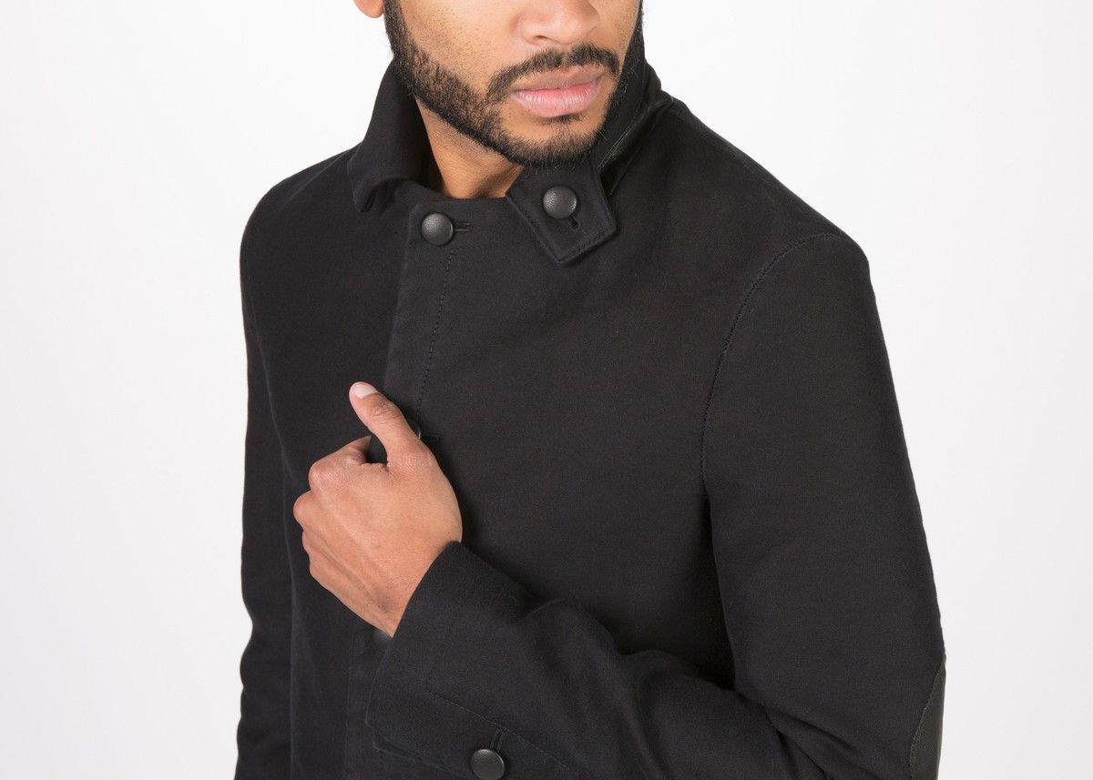 hannes roether Hannes Roether Men's Cotton Coat Jacket Size L/M Black Size US L / EU 52-54 / 3 - 4 Thumbnail