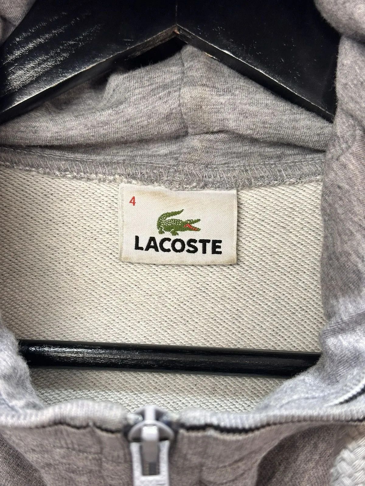 Vintage Vintage Lacoste Zip Hoodie Grey Sk8 France Polo Ralph Lauren Size US L / EU 52-54 / 3 - 6 Thumbnail