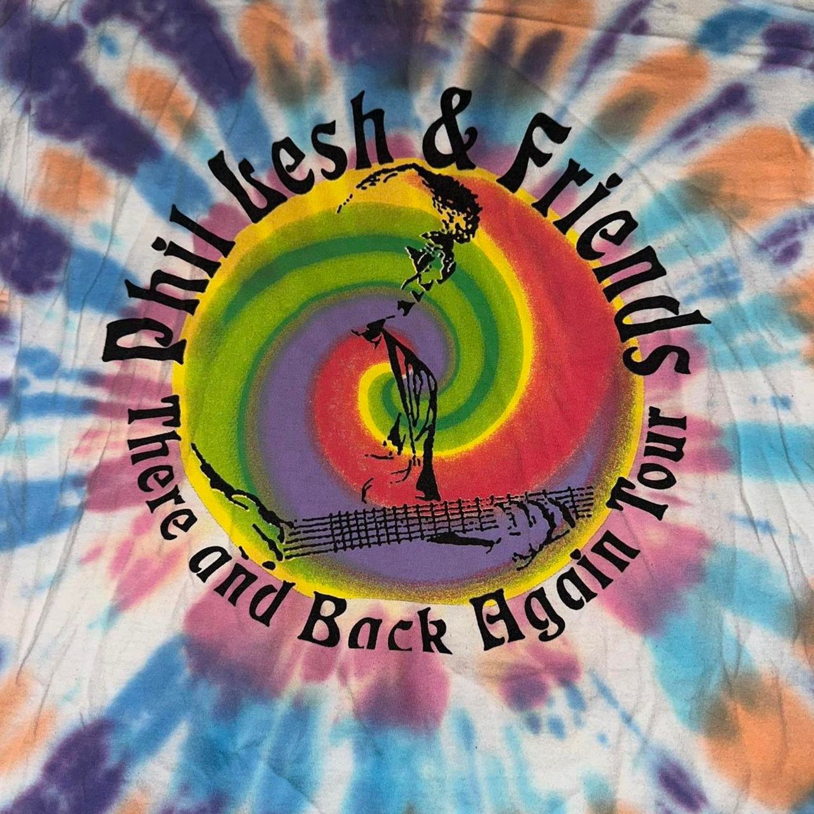 Band Tees × Grateful Dead × Vintage 2002 Grateful Dead Phil Lesh Friends Tour Tie Dye Band Tee L Size US L / EU 52-54 / 3 - 4 Thumbnail