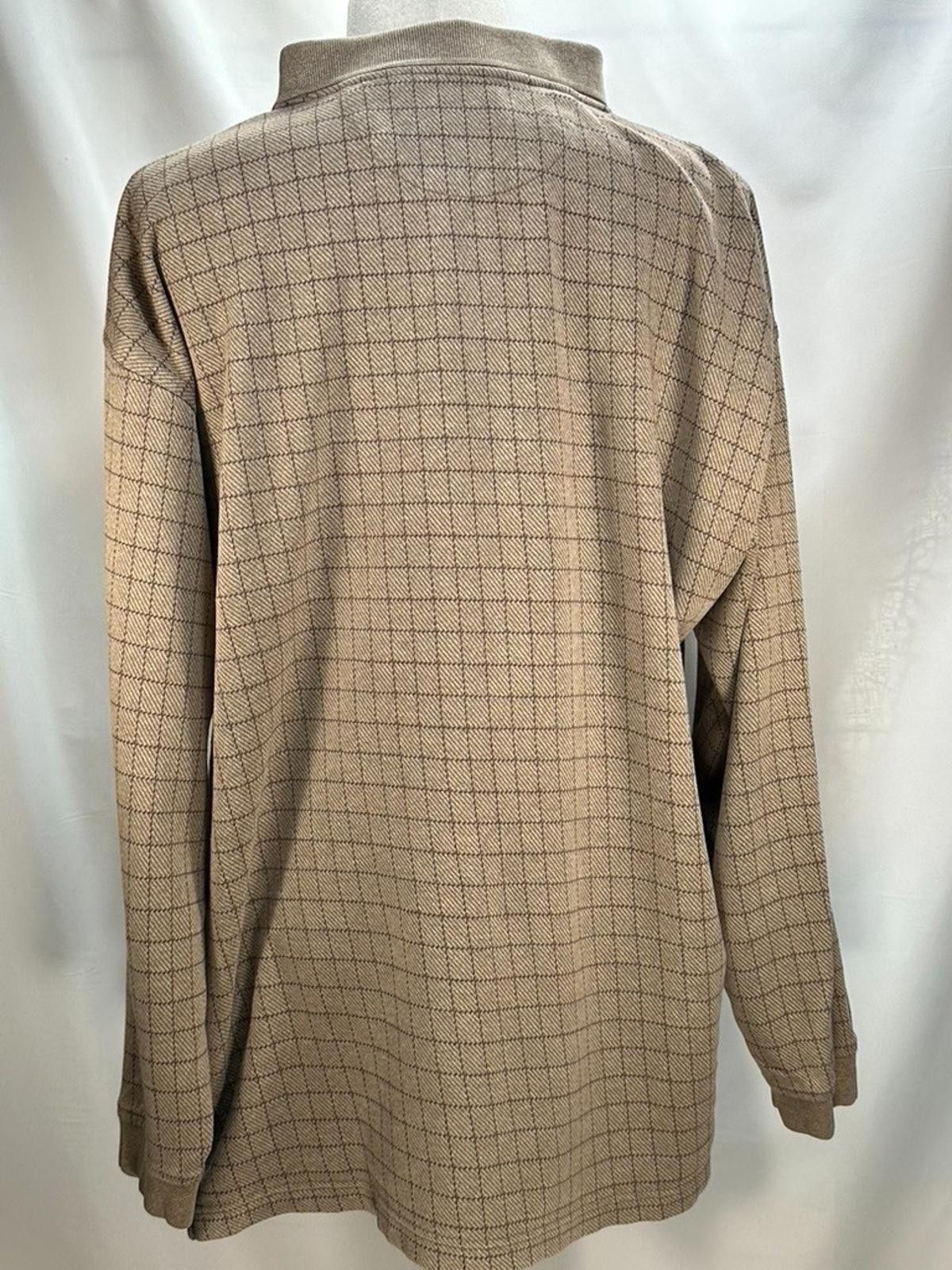 Izod Izod 100% Cotton Checked Pullover Sweater Brown Men's 2XL Size US XXL / EU 58 / 5 - 3 Thumbnail