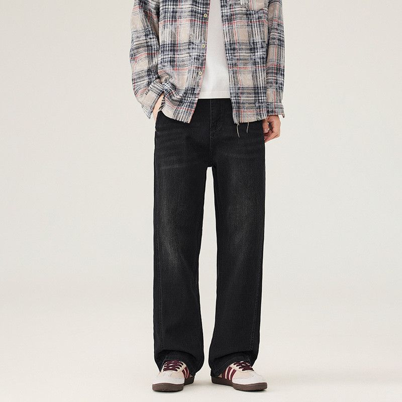 Japanese Brand American style men's loose casual straight leg washed jeans Size US 32 / EU 48 - 1 Thumbnail