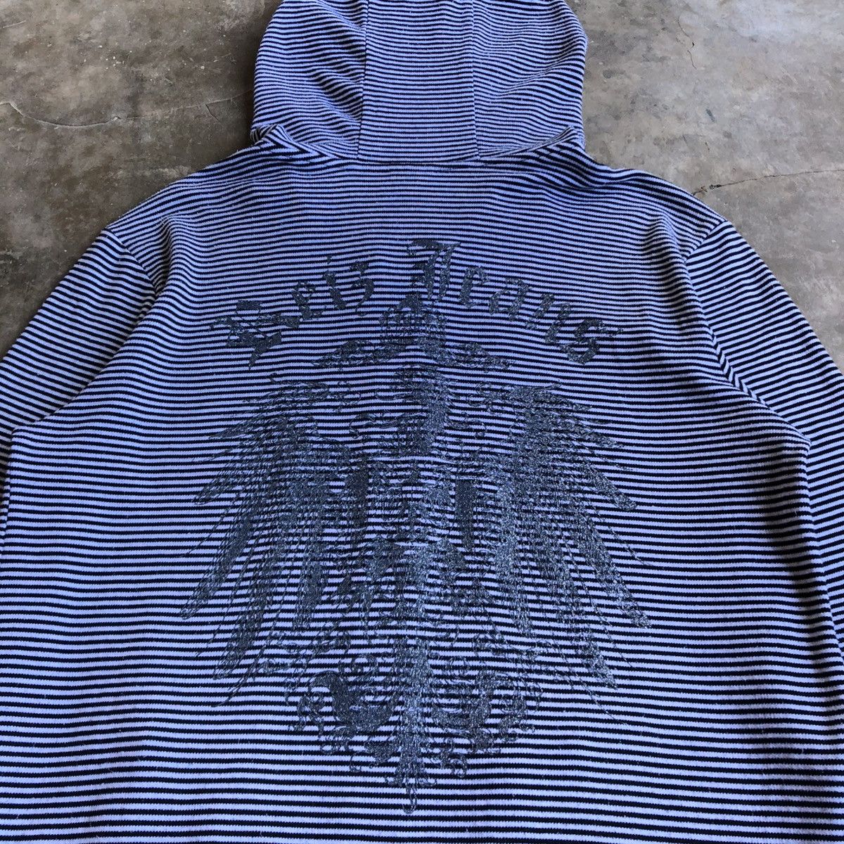 If Six Was Nine 2000s Reiz Jeans Poem Striped Ziphoodie Punk Lgb Style Size US M / EU 48-50 / 2 - 13 Thumbnail