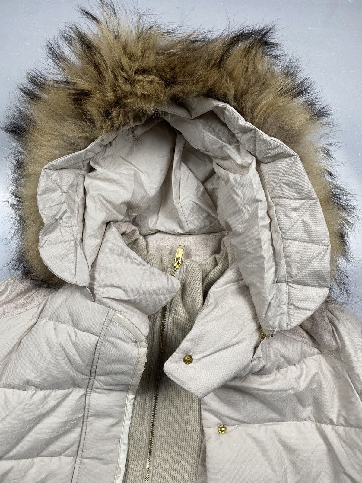 Other Gigliotti Italy Puffer Faux Fur Hooded Jacket Size L / US 10 / IT 46 - 3 Thumbnail