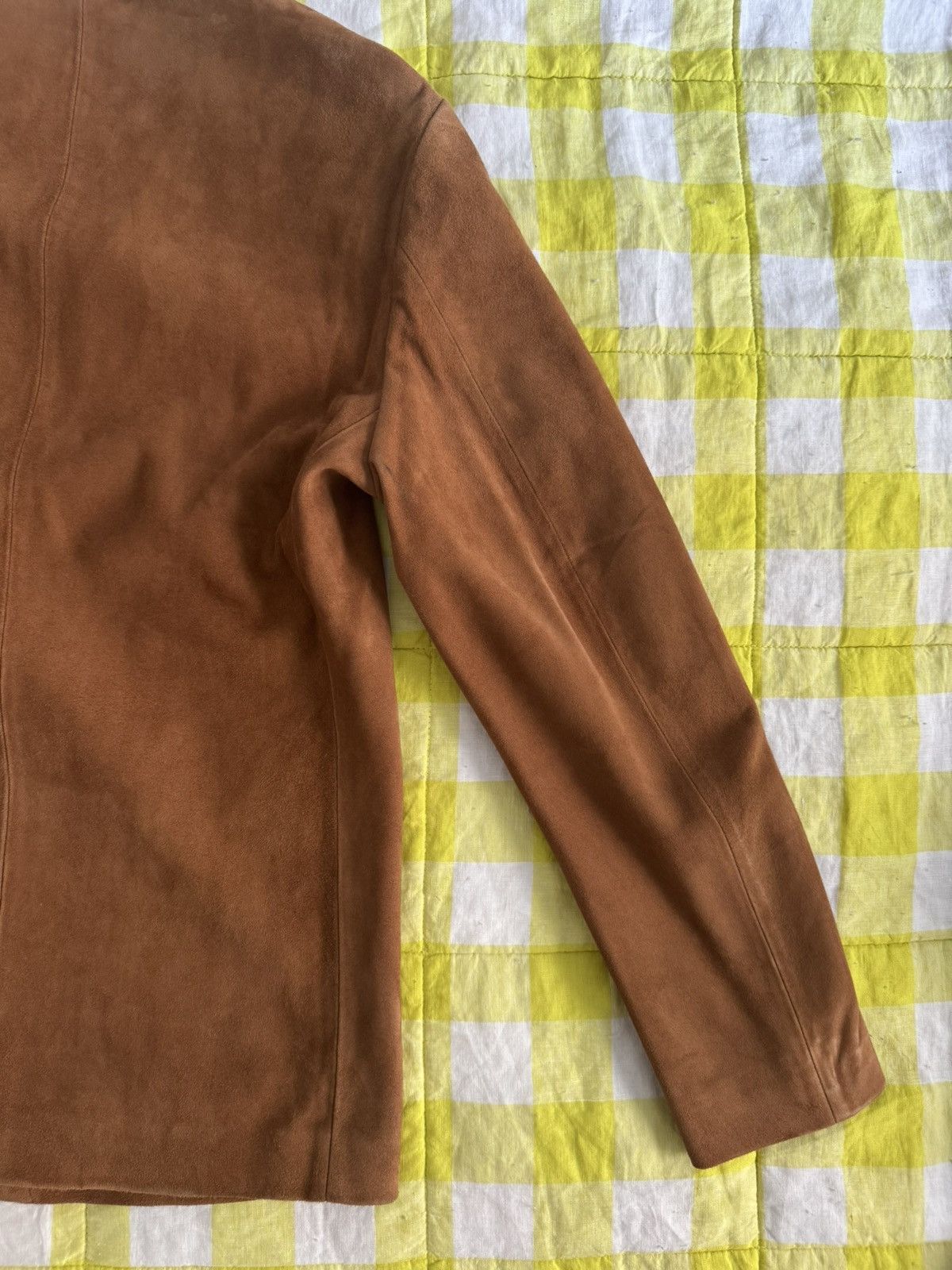 Beams Japan Beams Made in Italy Collarless Suede Jacket 42 XS NWT Size US XS / EU 42 / 0 - 22 Thumbnail