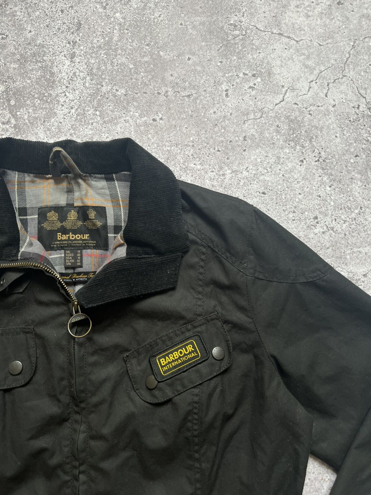 Barbour Barbour International Wax Jacket Waxed Cotton Size L / US 10 / IT 46 - 4 Thumbnail