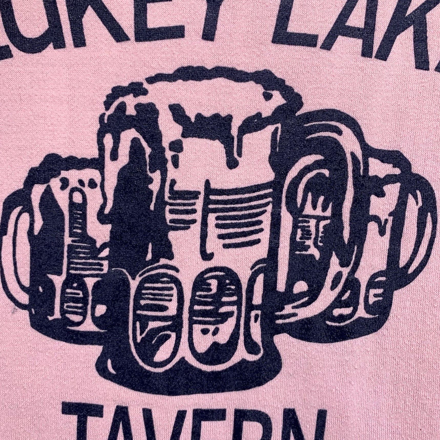 VIBE VIBES Brand Hoodie Mens Size Medium Pink Beer Drinking Graphic Print Pullover Casual Sportswear Size US M / EU 48-50 / 2 - 4 Thumbnail