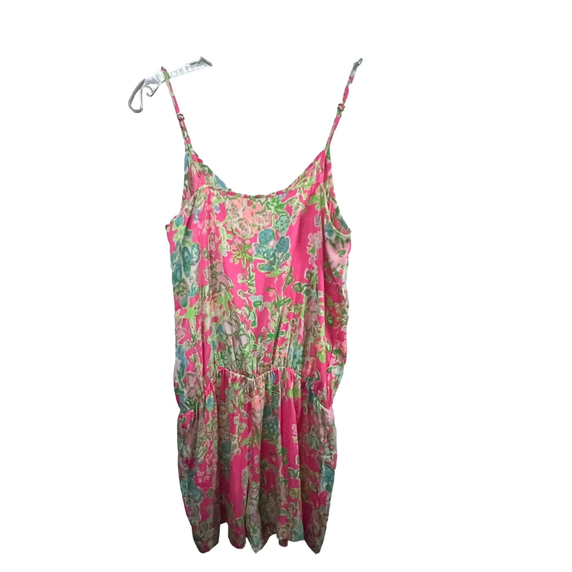 Lilly Pulitzer Lilly Pulitzer Womens Floral Pink Green Jumper Romper Small Size S / US 4 / IT 40 - 2 Thumbnail