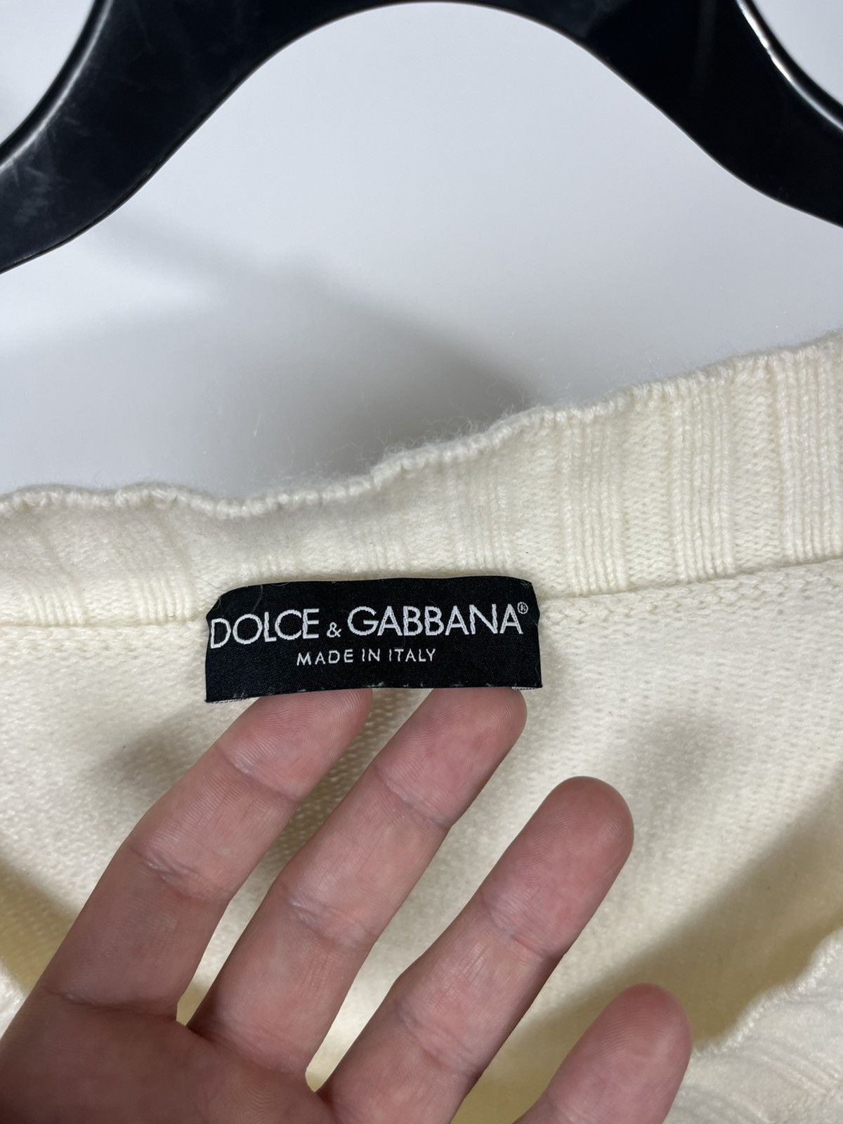 Dolce & Gabbana Dolce & Gabbana Wool Knit Cream Sweater Made in Italy 44 Size M / US 6-8 / IT 42-44 - 3 Thumbnail