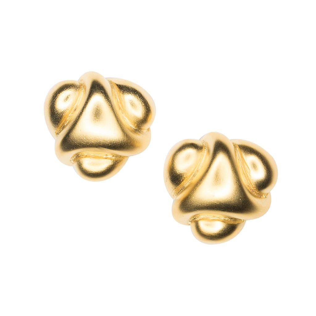 Kenneth Jay Lane Kenneth Jay Lane Vintage Satin Gold Modernist Earrings Size ONE SIZE - 1 Thumbnail