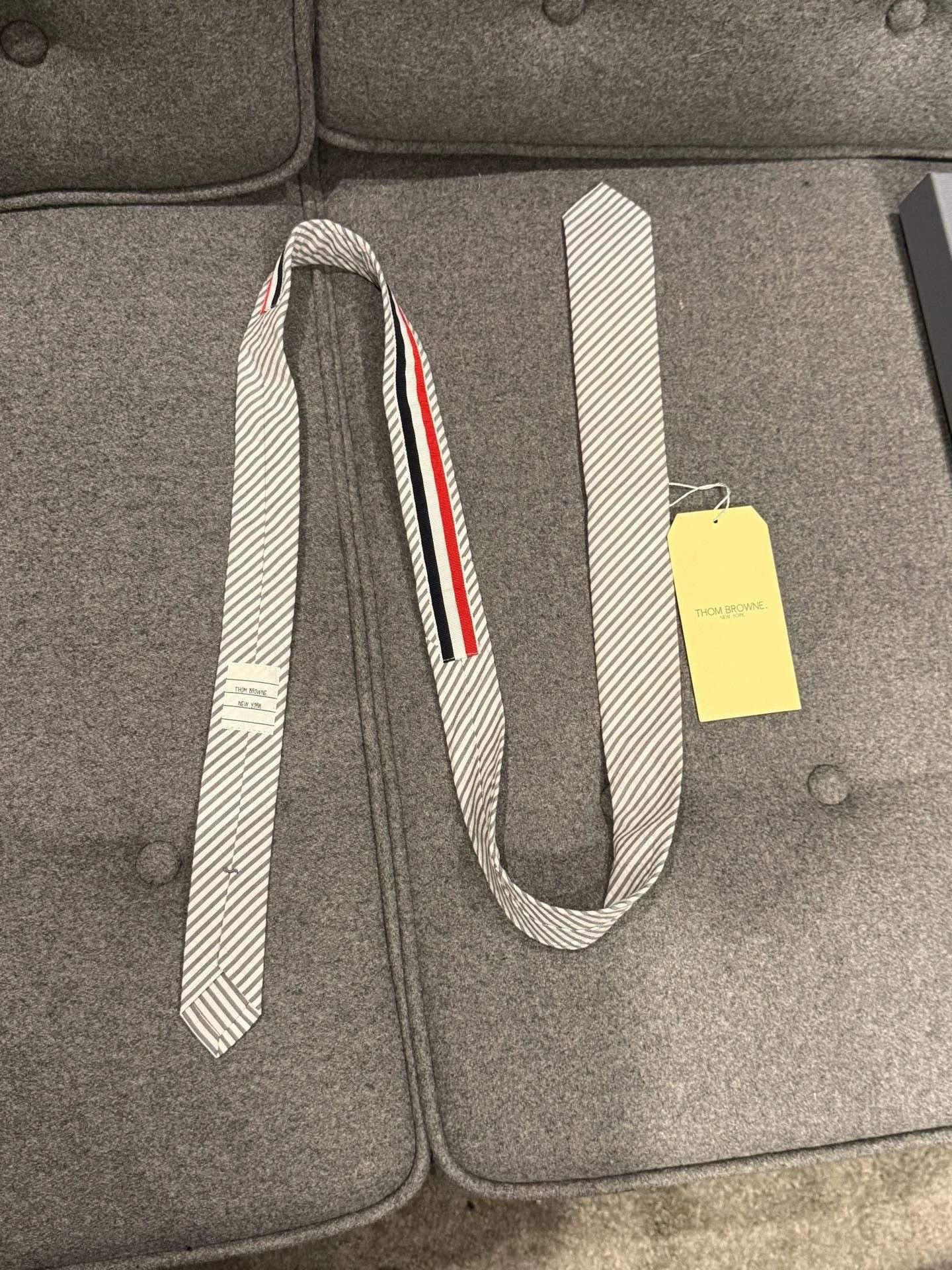 Thom Browne Thom Browne Rare Seersucker Tie New w/ Tags & Box Size ONE SIZE - 2 Thumbnail