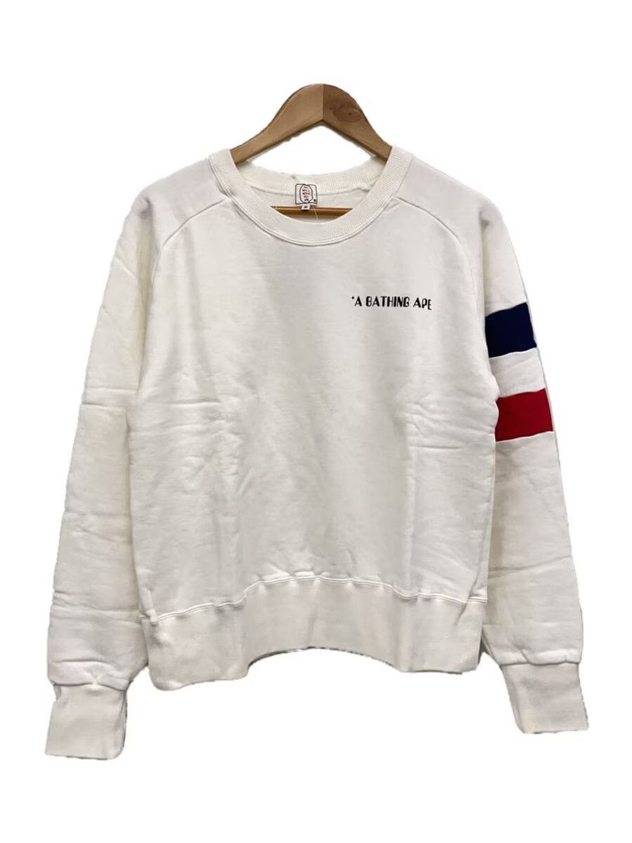 A Bathing Ape Print Cotton Sweatshirt White