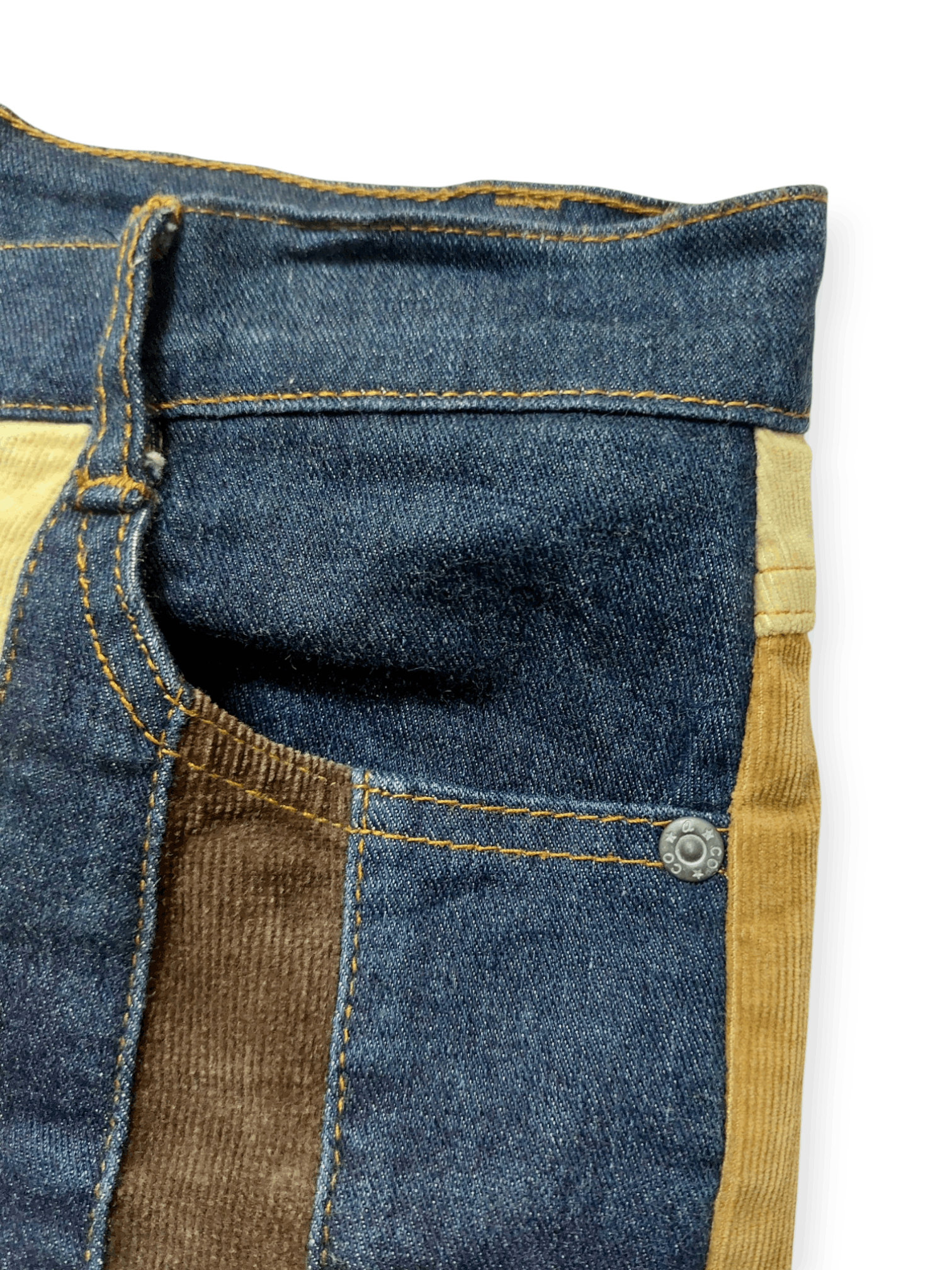 Vintage 🔥Super Flare Japan A.CO.CO Multi Stripe Jeans Size 26" / US 2 / IT 38 - 7 Thumbnail