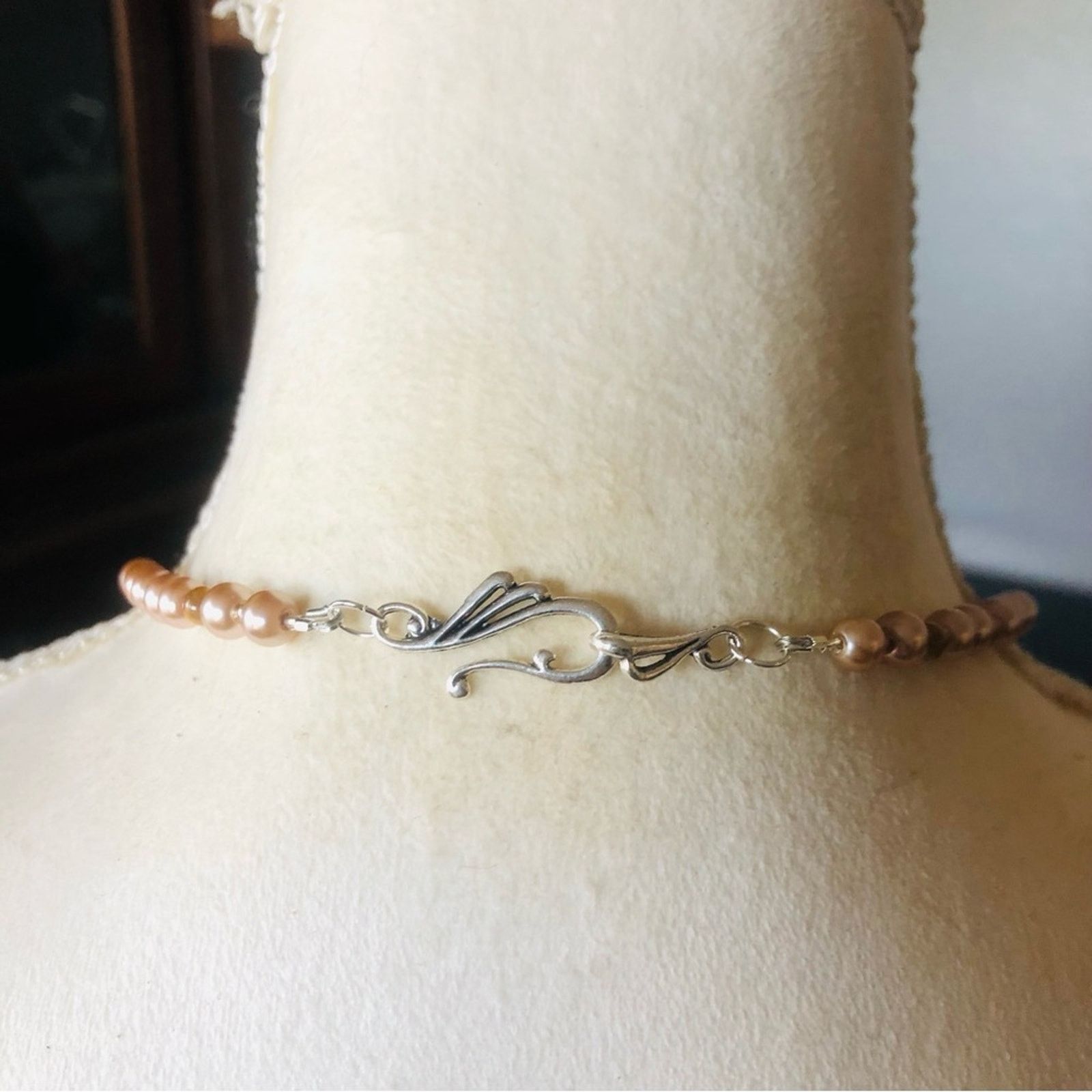 Handmade Handcrafted repurpose unique facet mookaite Pearl necklace Size ONE SIZE - 8 Thumbnail