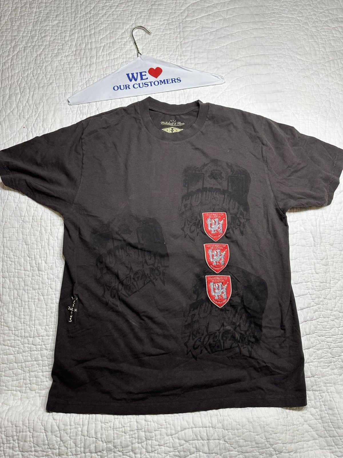 TRAVIS SCOTT MITCHELL NESS COLLAB TEE/ HOUSTON LARGE NEW