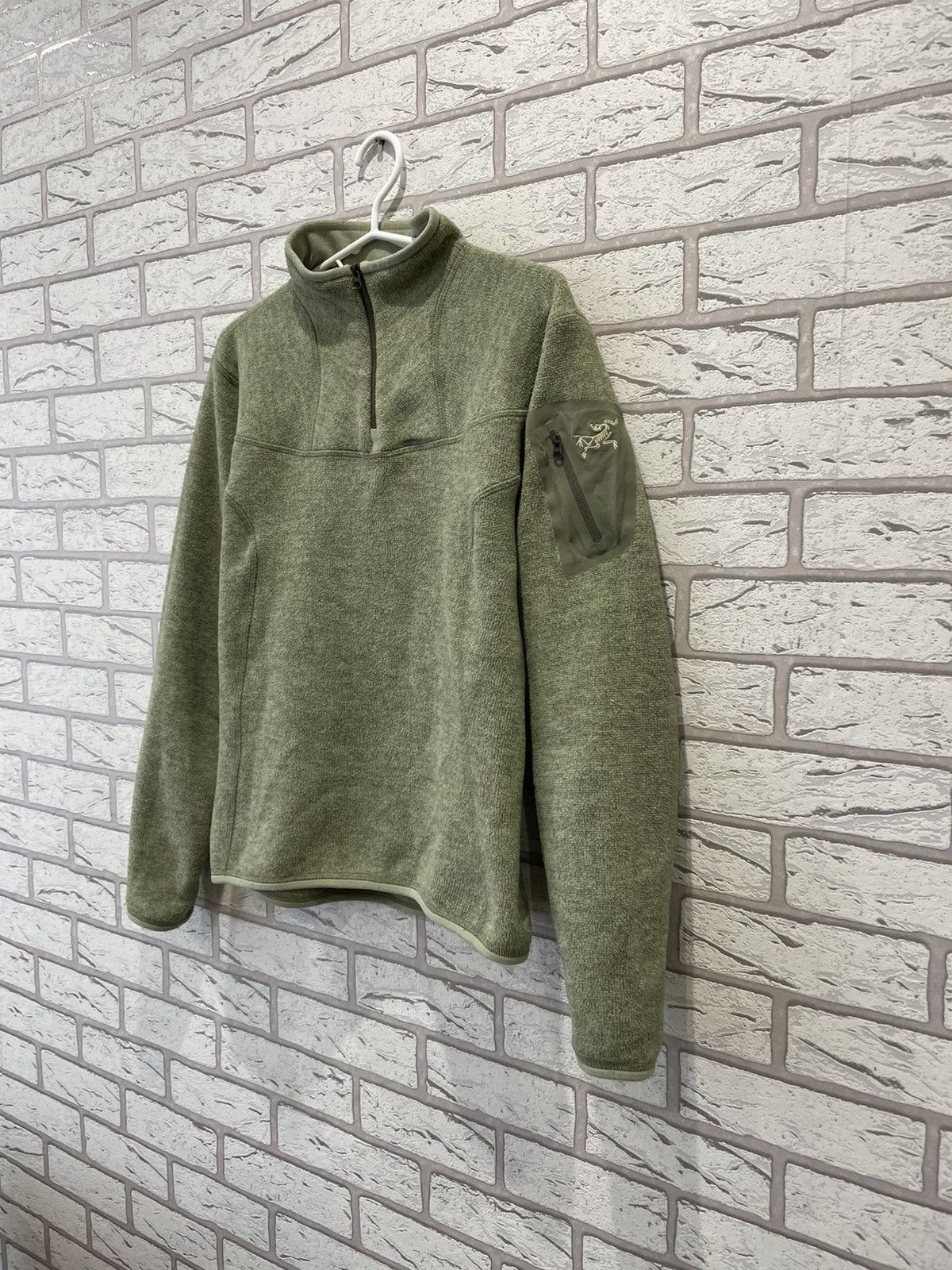 Arc'teryx × Vintage Arc'teryx Fleece Jacket 1/4 Zip Sherpa Long Sleeve Green Size M / US 6-8 / IT 42-44 - 2 Thumbnail
