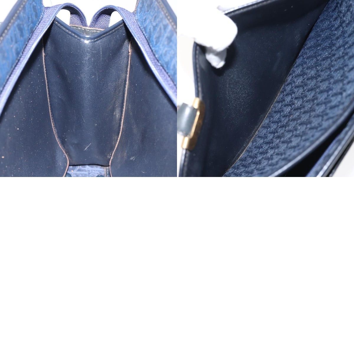 Dior DIOR Trotter Canvas Hand Bag Navy Gold Size ONE SIZE - 12 Thumbnail
