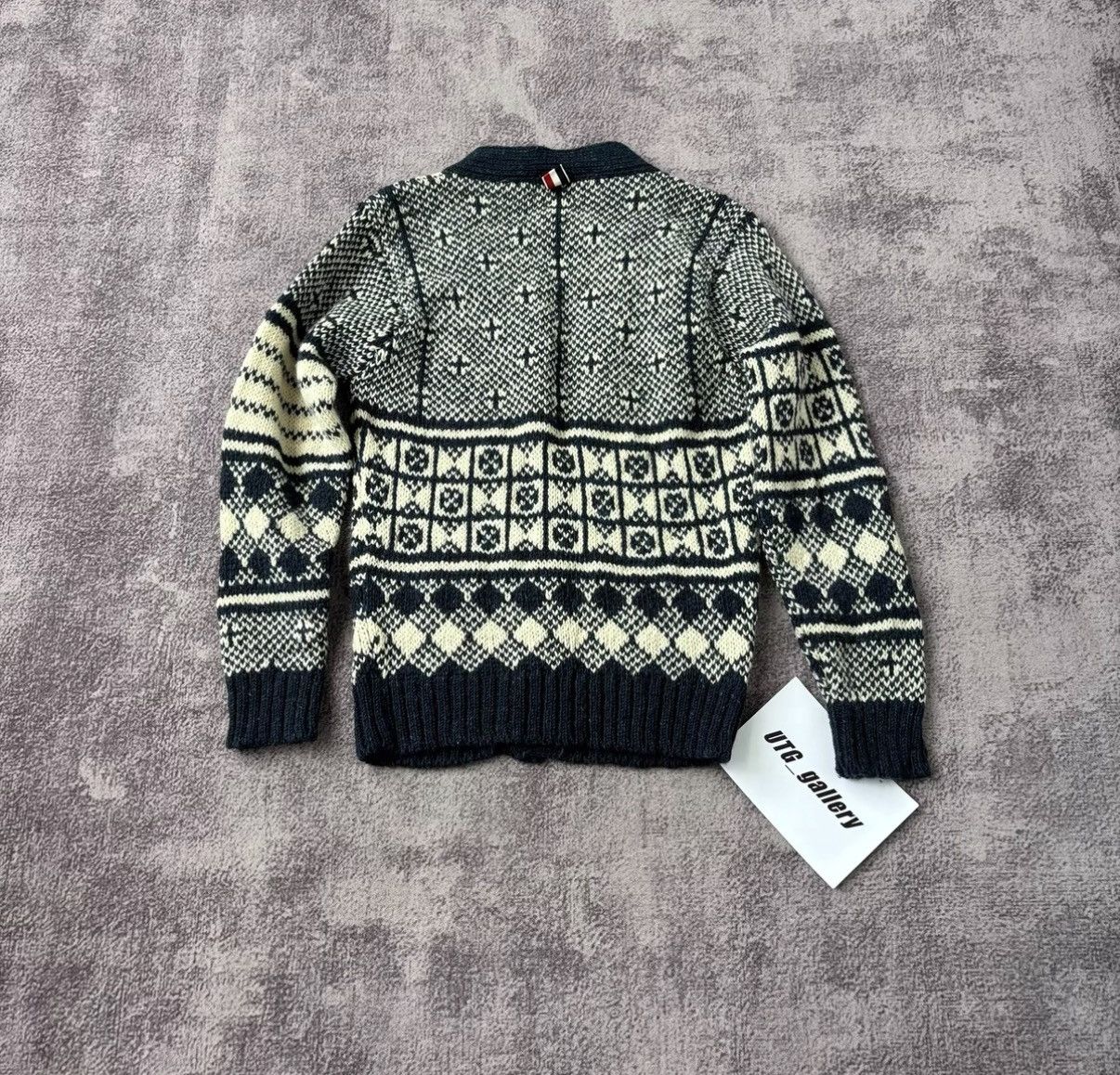 Thom Browne Thom Browne Jacquard Stripe Wool Knit Cardigan Size US XS / EU 42 / 0 - 2 Thumbnail