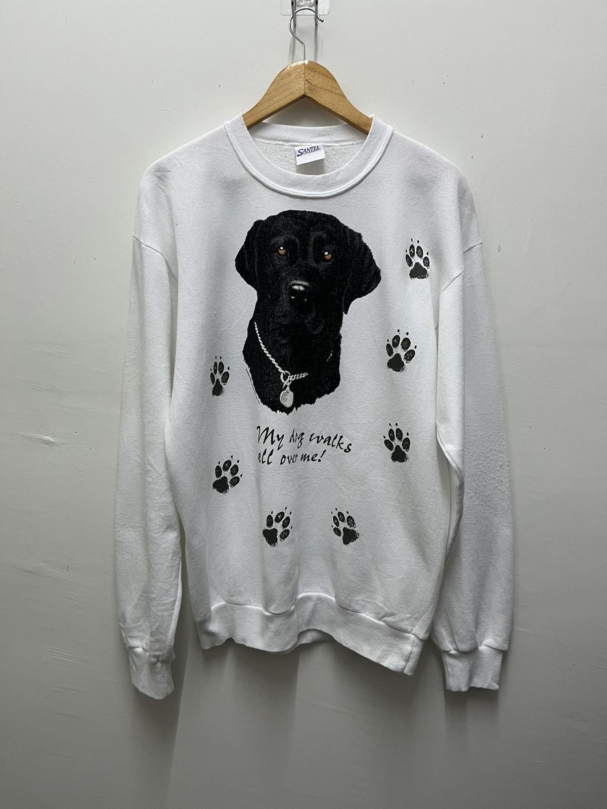 Vintage Vintage 90s James Kitten Art Dog Pullover Size US L / EU 52-54 / 3 - 1 Thumbnail