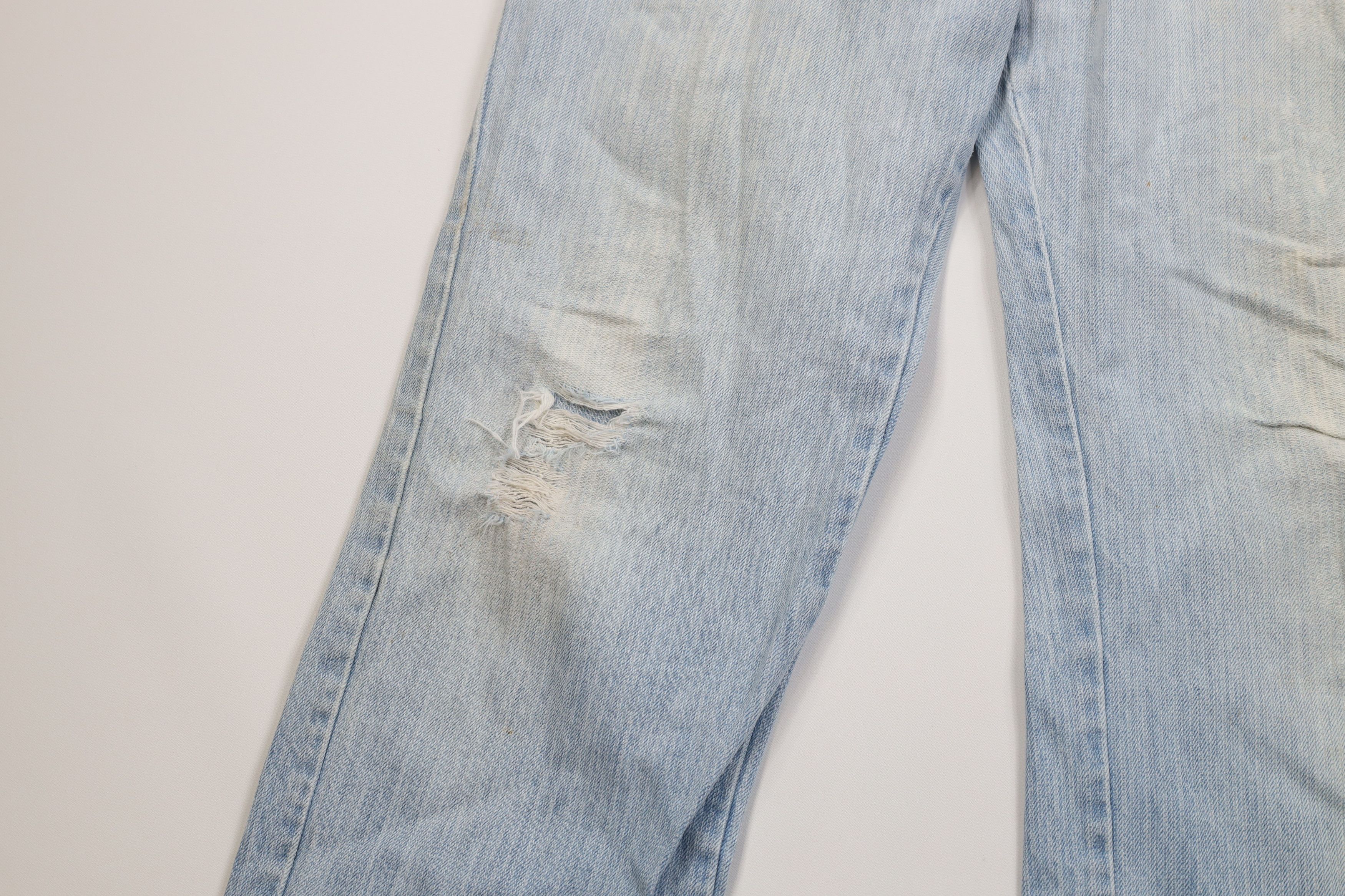 Lee Vintage 90s Lee Striped Wide Leg Denim Jeans Blue USA Size US 36 / EU 52 - 6 Thumbnail