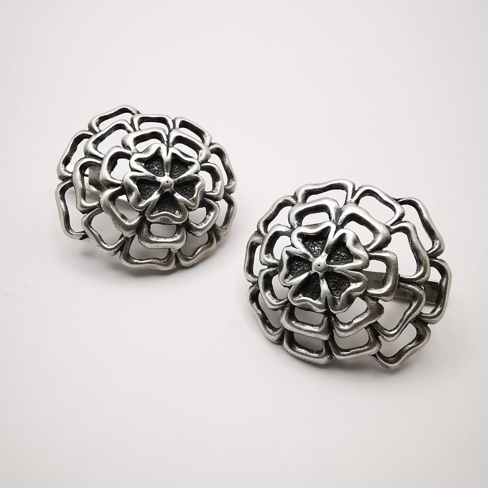 Sterling Silver Vintage,Fancy Women's Earrings,925 Silver,Jewelry 8,8 g Size ONE SIZE - 1 Thumbnail