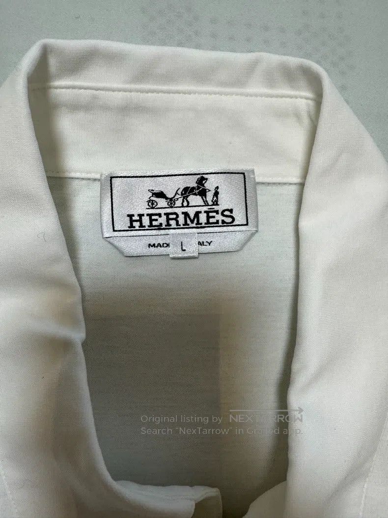 Hermes Hermes Knitted short-sleeved shirt Size US L / EU 52-54 / 3 - 6 Thumbnail
