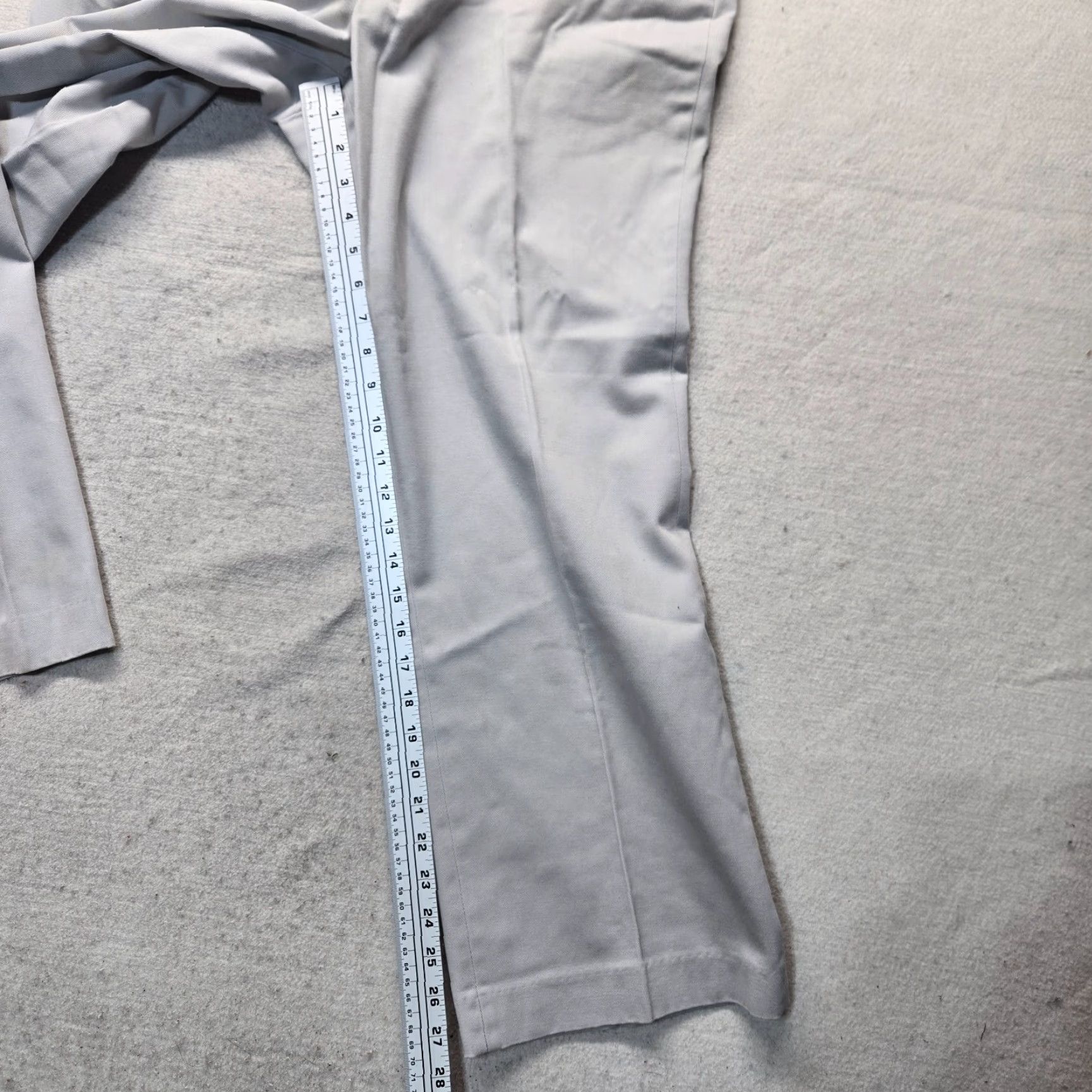 Farah Farah Pants Flat Front Khakis Gray 36x28 Mens Belt Loops Pockets Size US 36 / EU 52 - 6 Thumbnail