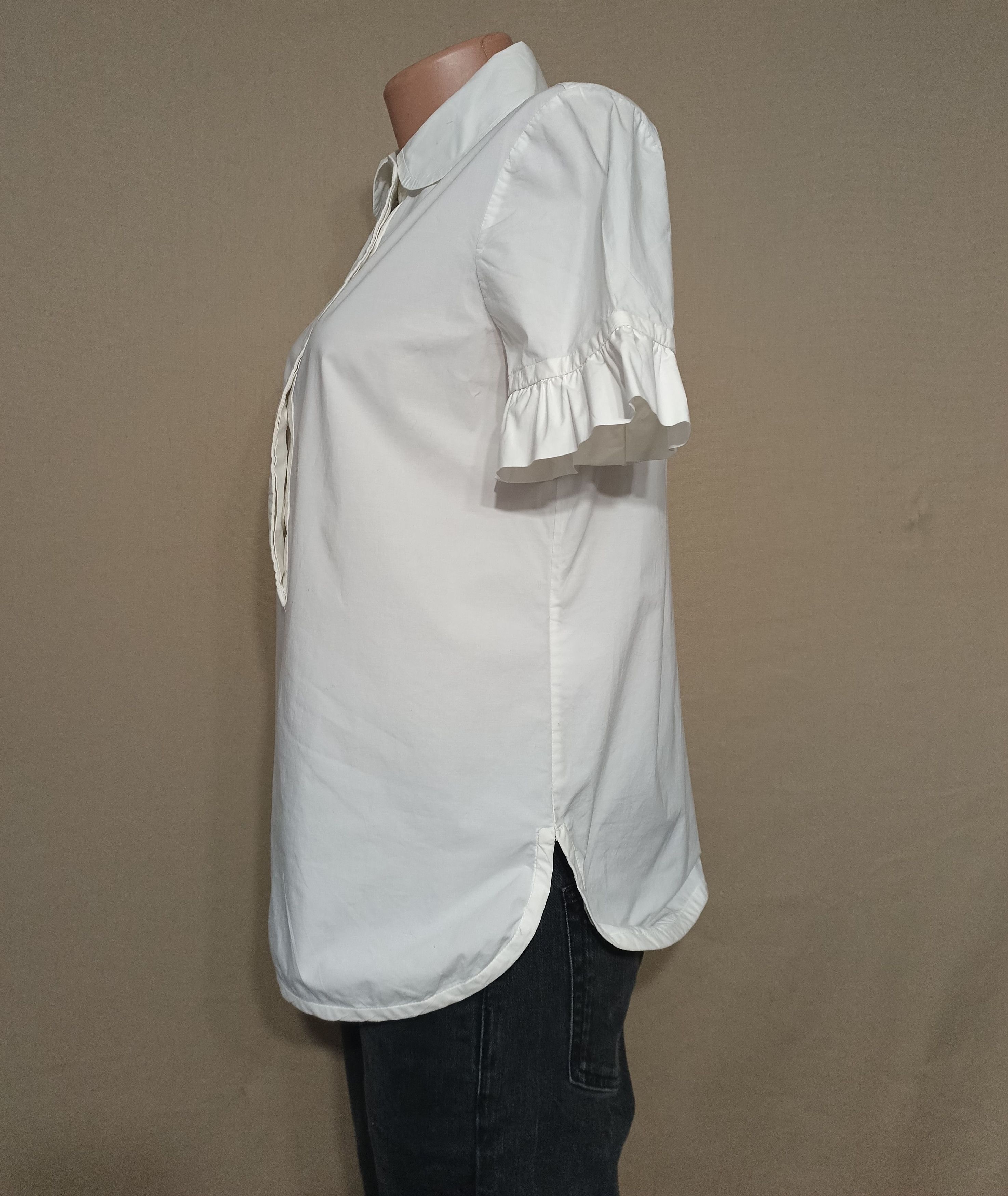 Tory Burch Tory Burch White Cotton Blouse Shirt Size S Size S / US 4 / IT 40 - 3 Thumbnail