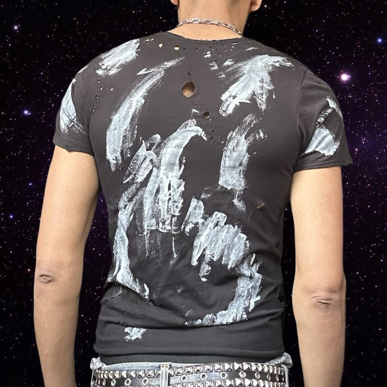 Calvin Klein ASTROBOI* x Calvin Klein Black Paint Grunge T-shirt - Small Size US S / EU 44-46 / 1 - 5 Thumbnail