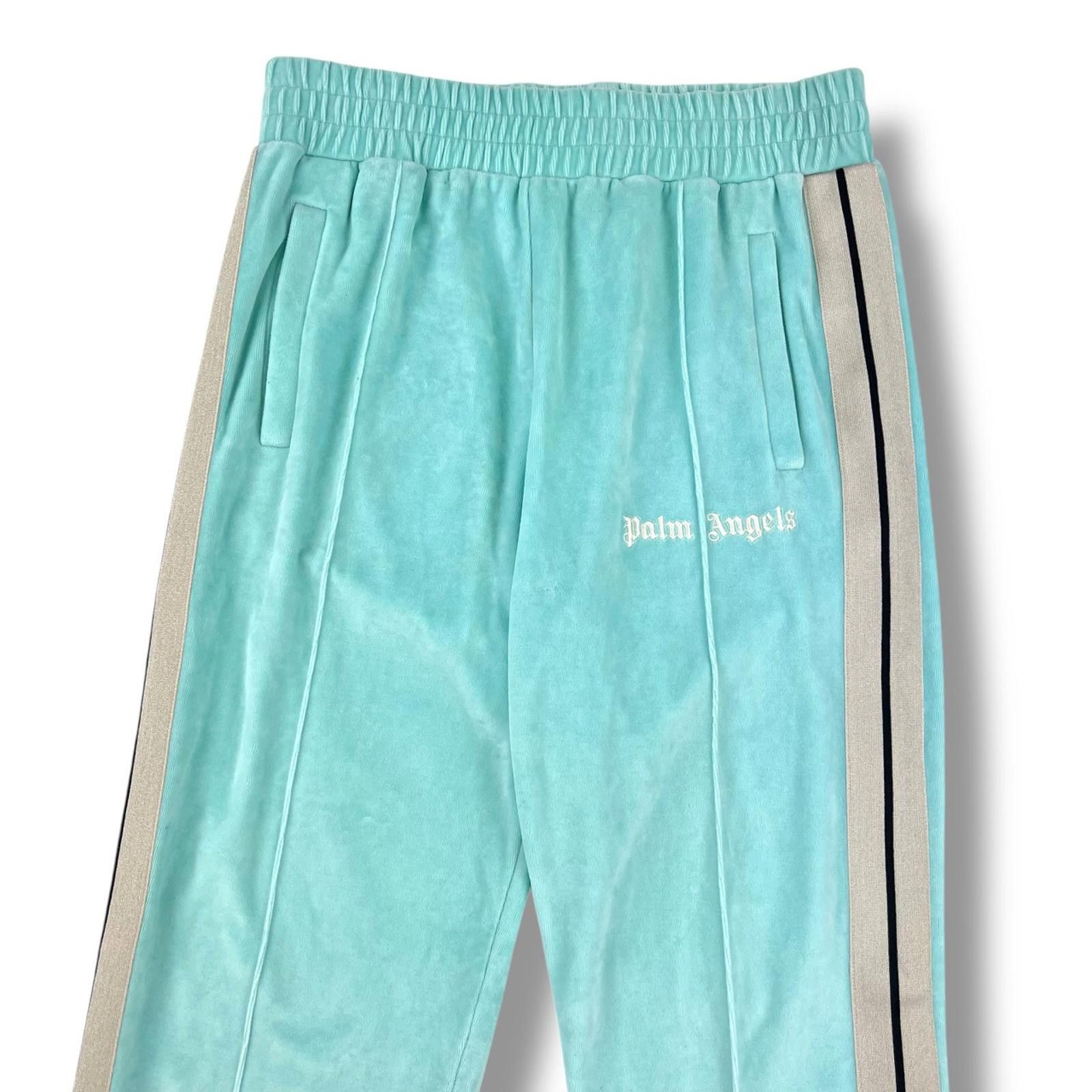 Palm Angels Palm Angels Light Blue Velour Sweatpants Size US 34 / EU 50 - 1 Thumbnail