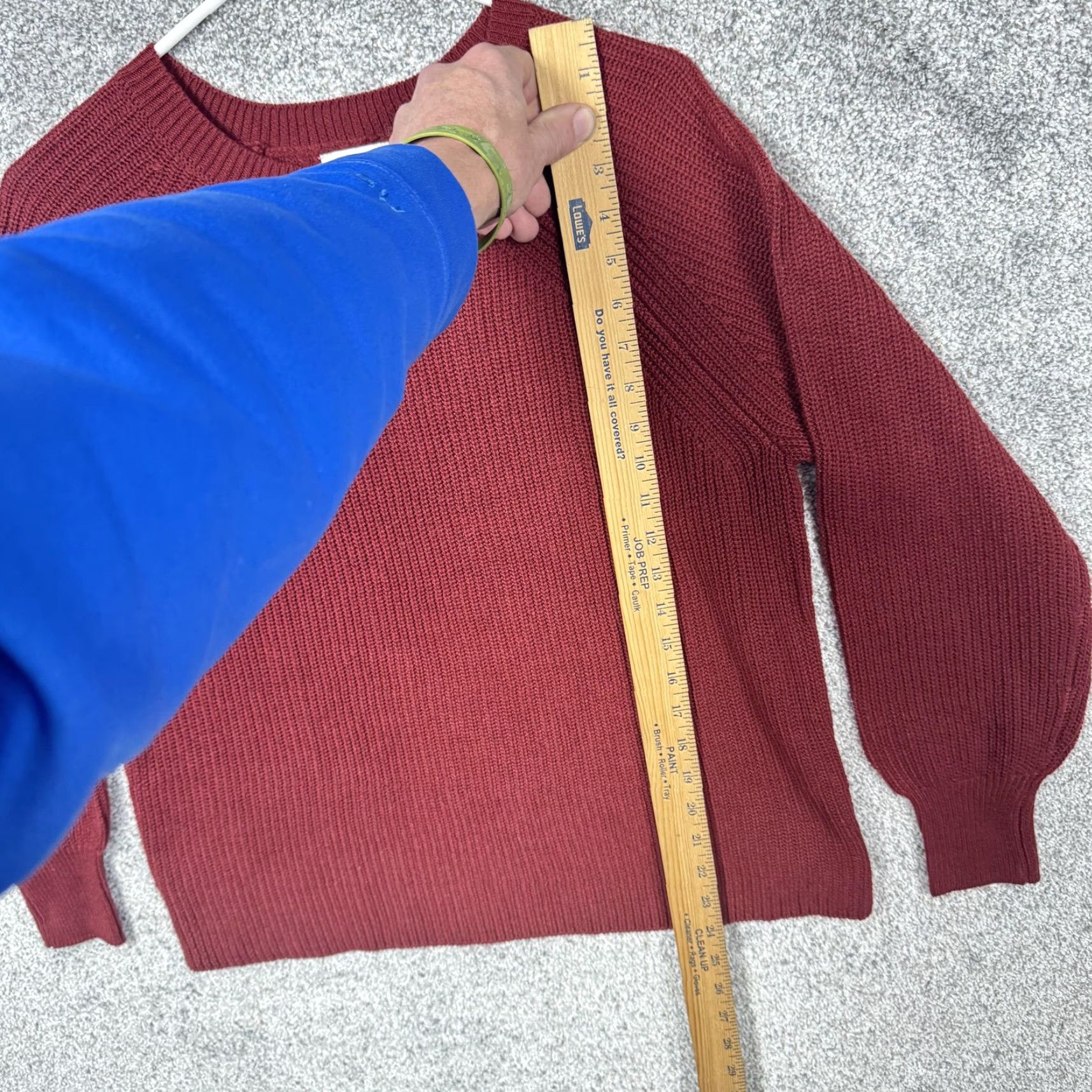 Jessica Simpson JESSICA SIMPSON Sweater L Red Wine Crew Neck Knit Raglan Long Sleeve Womens Casual Fall Winter Size L / US 10 / IT 46 - 2 Thumbnail