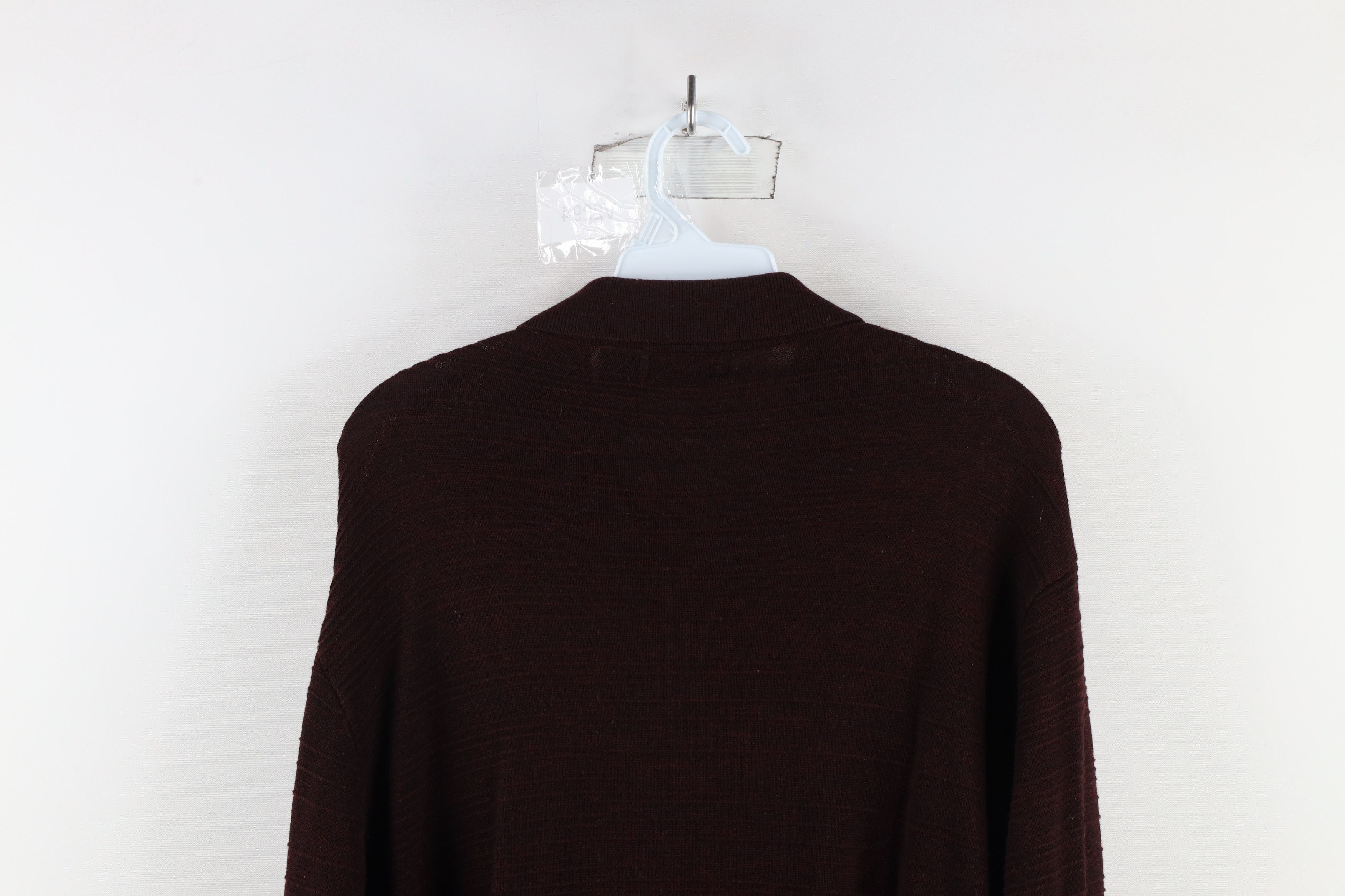 Vintage Vintage 90s Streetwear Ribbed Knit Collared Long Sleeve Polo Size US S / EU 44-46 / 1 - 6 Thumbnail