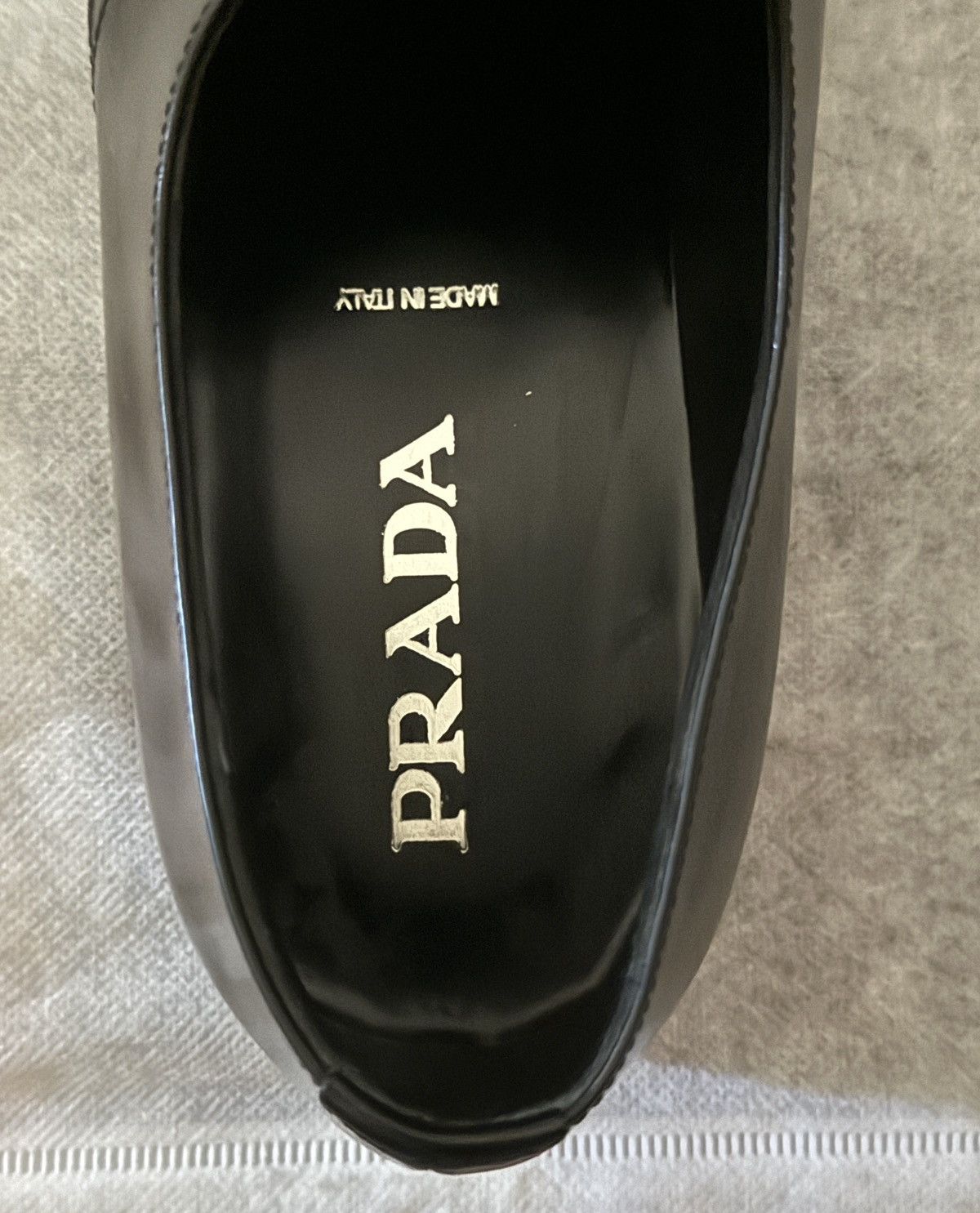 Prada PRADA Shoes Moccasins Black Leather Size US 9.5 / EU 42-43 - 3 Thumbnail