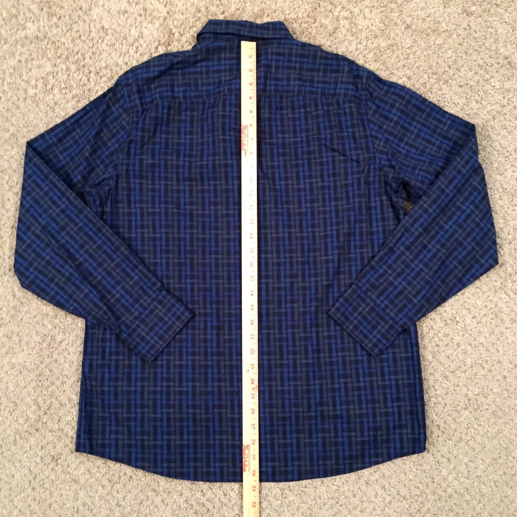 Liz Claiborne Claiborne Shirt Mens Large Blue Plaid Long Sleeve Button Up Size US L / EU 52-54 / 3 - 6 Thumbnail
