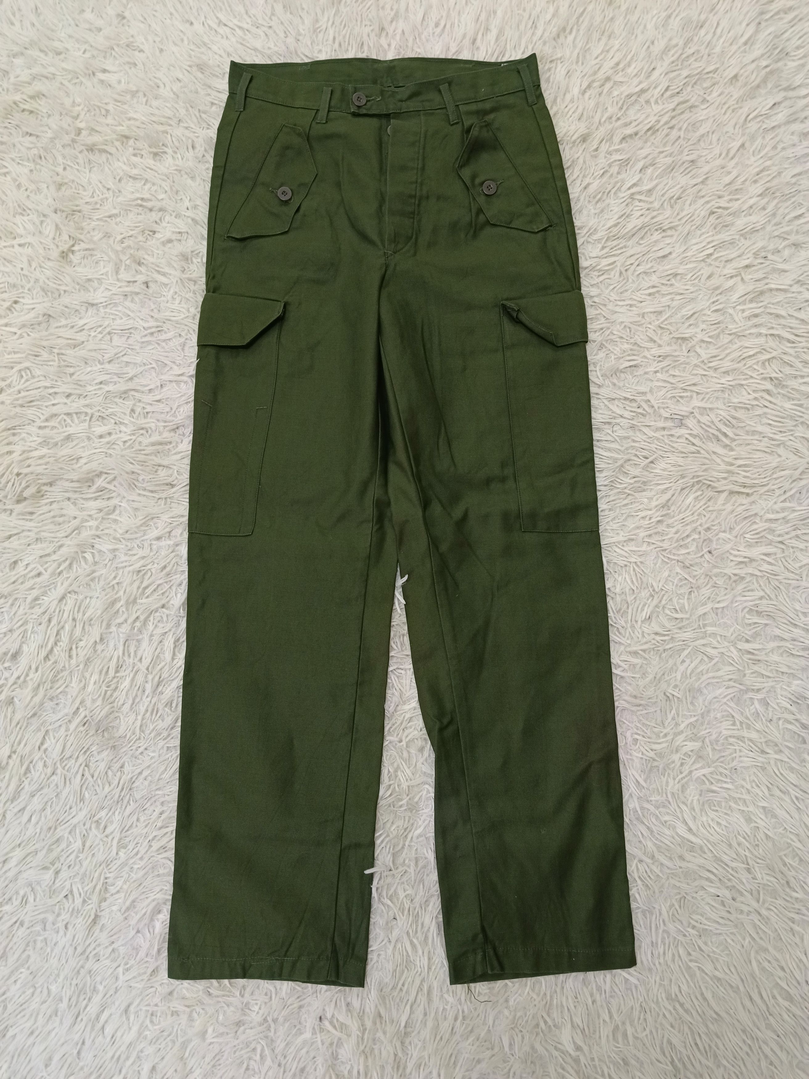 Vintage "Rare 1970s Swedish Armed Forces M-69 Field Pants Size US 30 / EU 46 - 1 Thumbnail
