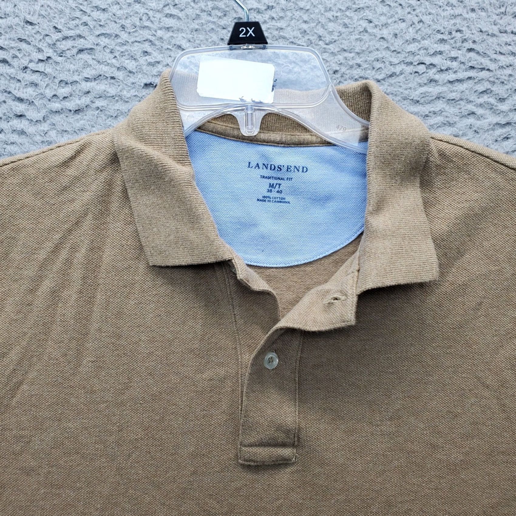Lands' End Lands' End Polo Shirt Mens M Brown Traditional Fit Collared Short Sleeve Slit Golf Sports Shirt Size US M / EU 48-50 / 2 - 3 Thumbnail