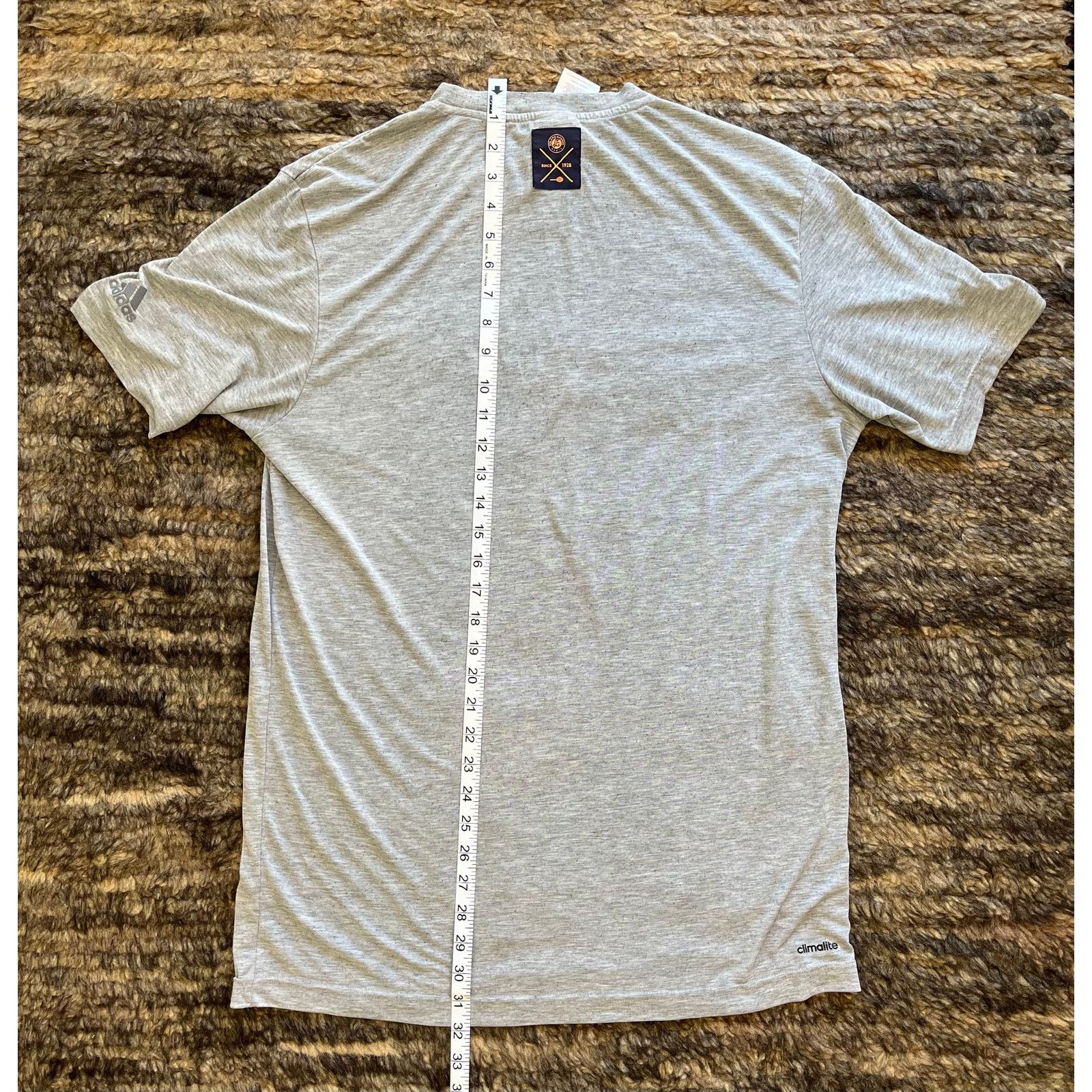 Adidas Men’s Adidas T shirt Roland Garros Large Tennis Applique Size US L / EU 52-54 / 3 - 2 Thumbnail