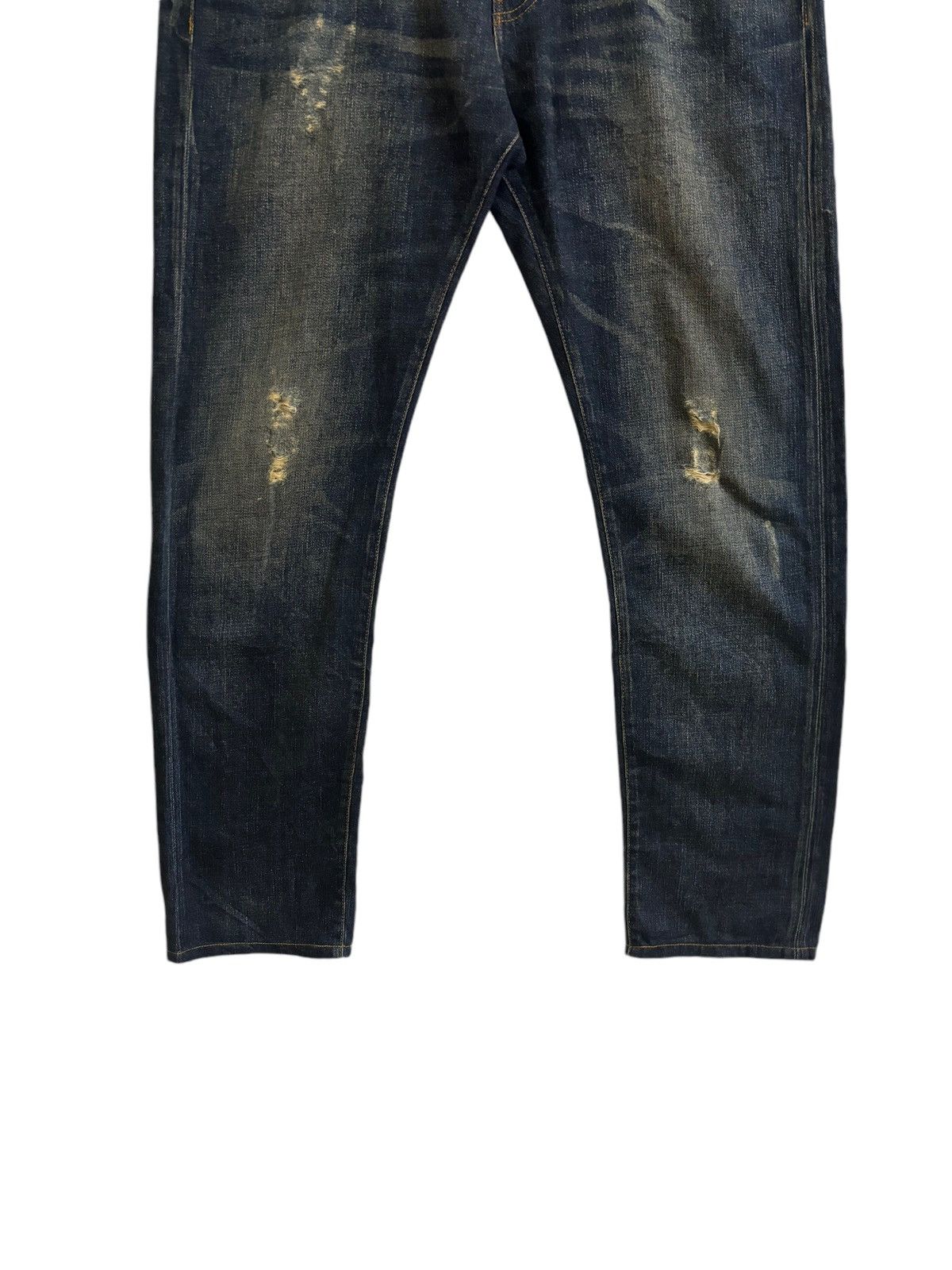 If Six Was Nine × Japanese Brand JAPANESE BRAND BACK NUMBER DISTRESSED DENIM MADE IN JAPAN Size US 34 / EU 50 - 4 Thumbnail