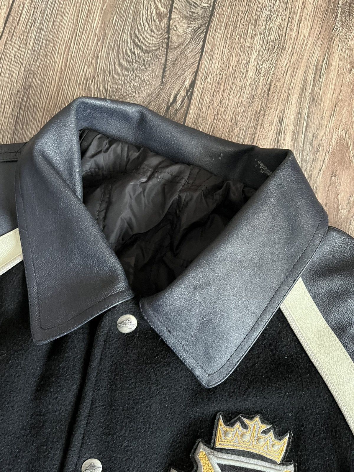 Avirex × Leather Avirex Wool/Leather Varsity Reversible Bomber Jacket Size US XL / EU 56 / 4 - 4 Thumbnail