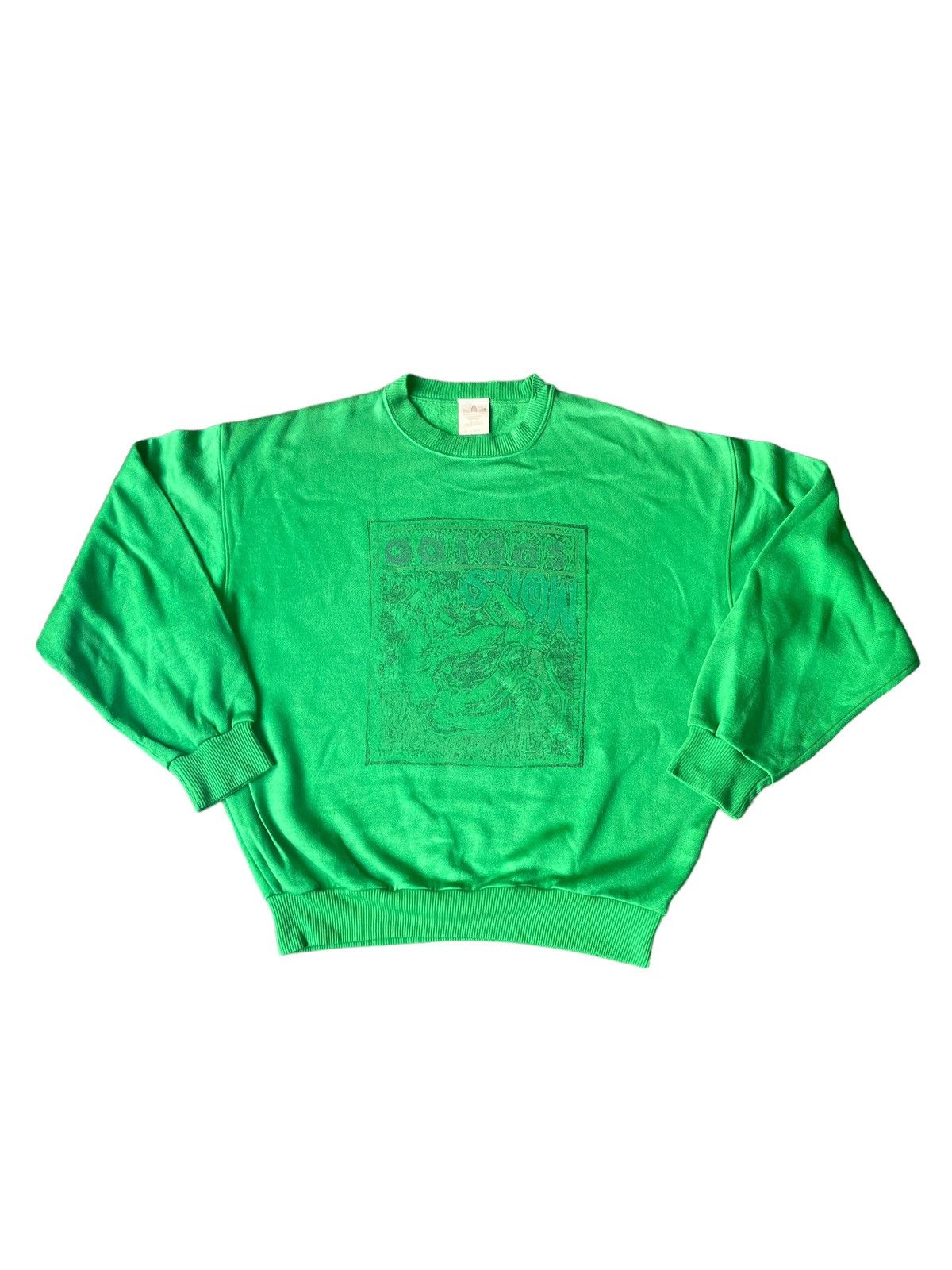 image of Adidas Snow Crewneck in Green, Men's (Size Large)