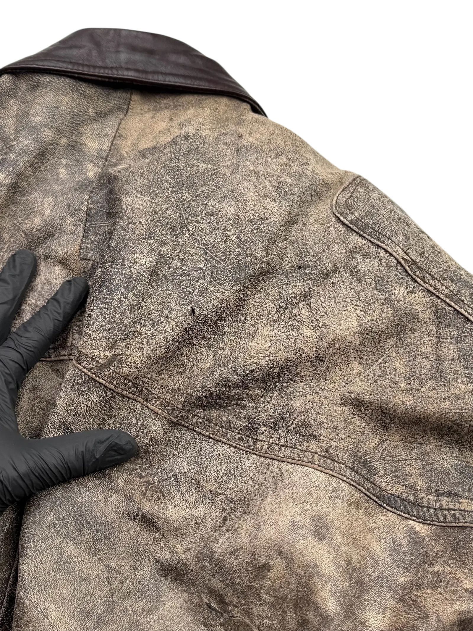 Other Vintage Time Faded Leather Jacket M115D15(E2)(V8) Size US XL / EU 56 / 4 - 12 Thumbnail