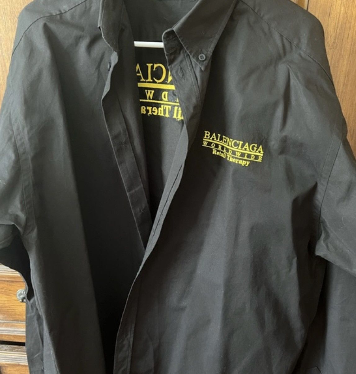 Balenciaga BALENCIAGA Retail Therapy Long-sleeve Shirt In Black Size US XL / EU 56 / 4 - 3 Thumbnail