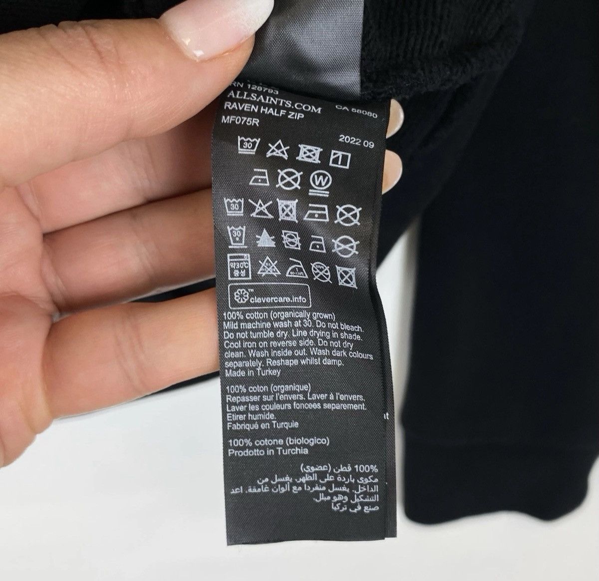 Allsaints Allsaints Raven Half Zip Funnel Neck Sweatshirt Top Logo Size US M / EU 48-50 / 2 - 11 Thumbnail