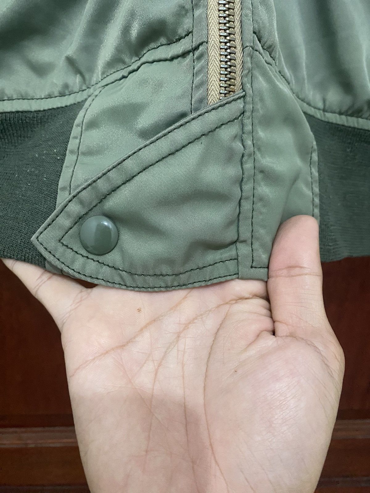 Evisu Rare Vintage 90s Evis Ma-1 Olive Green Bomber Jacket Size US S / EU 44-46 / 1 - 4 Thumbnail