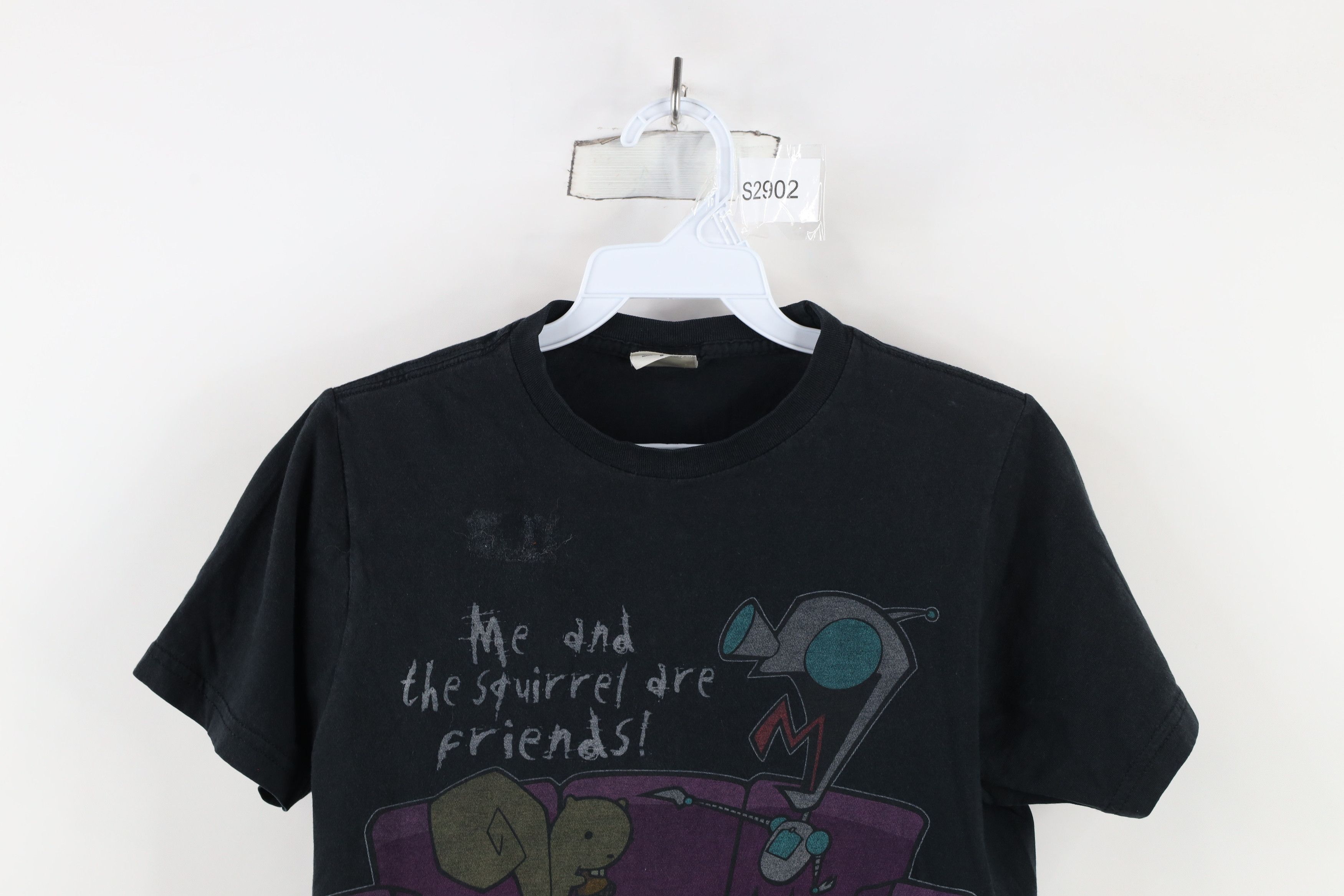 Vintage Vintage Y2K Invader Zim Cartoon Squirrel T-Shirt Black Size S / US 4 / IT 40 - 2 Thumbnail