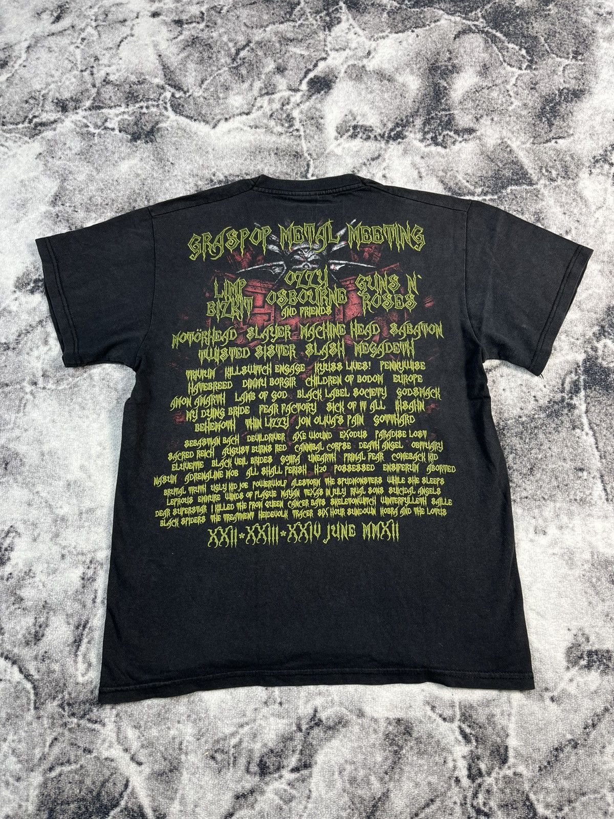 Band Tees Vintage Graspop Metal Meeting Rock Bands Faded T Shirt Size US M / EU 48-50 / 2 - 8 Thumbnail